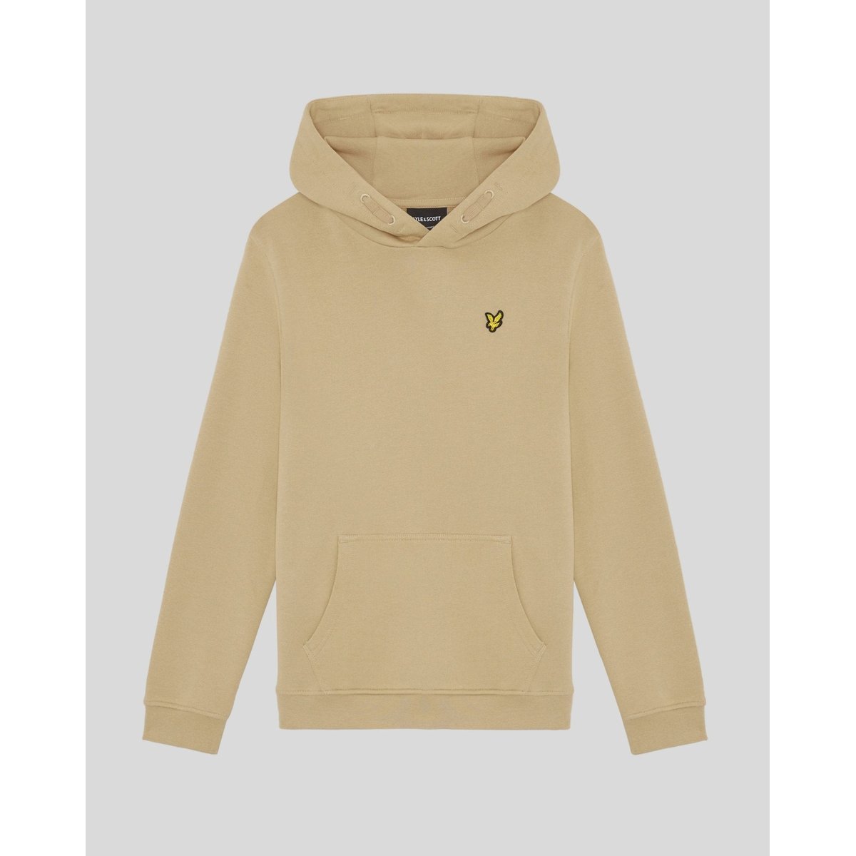 Sweat à capuche en coton loopback beige foncé sable, LYLE & SCOTT