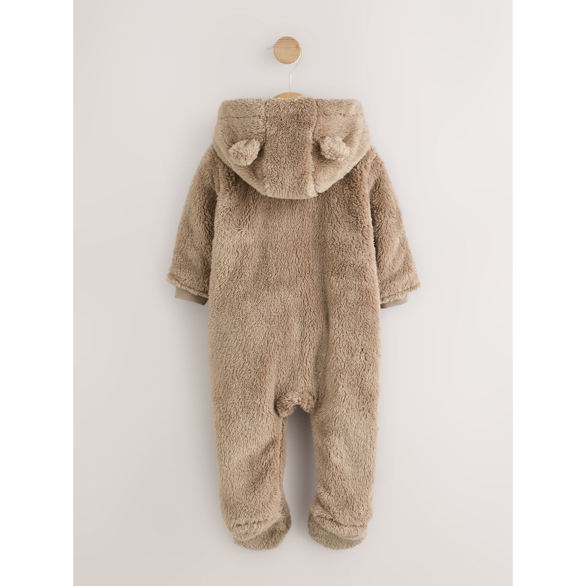 Combinaison nylon bébé à capuche matelassée marron, NEXT