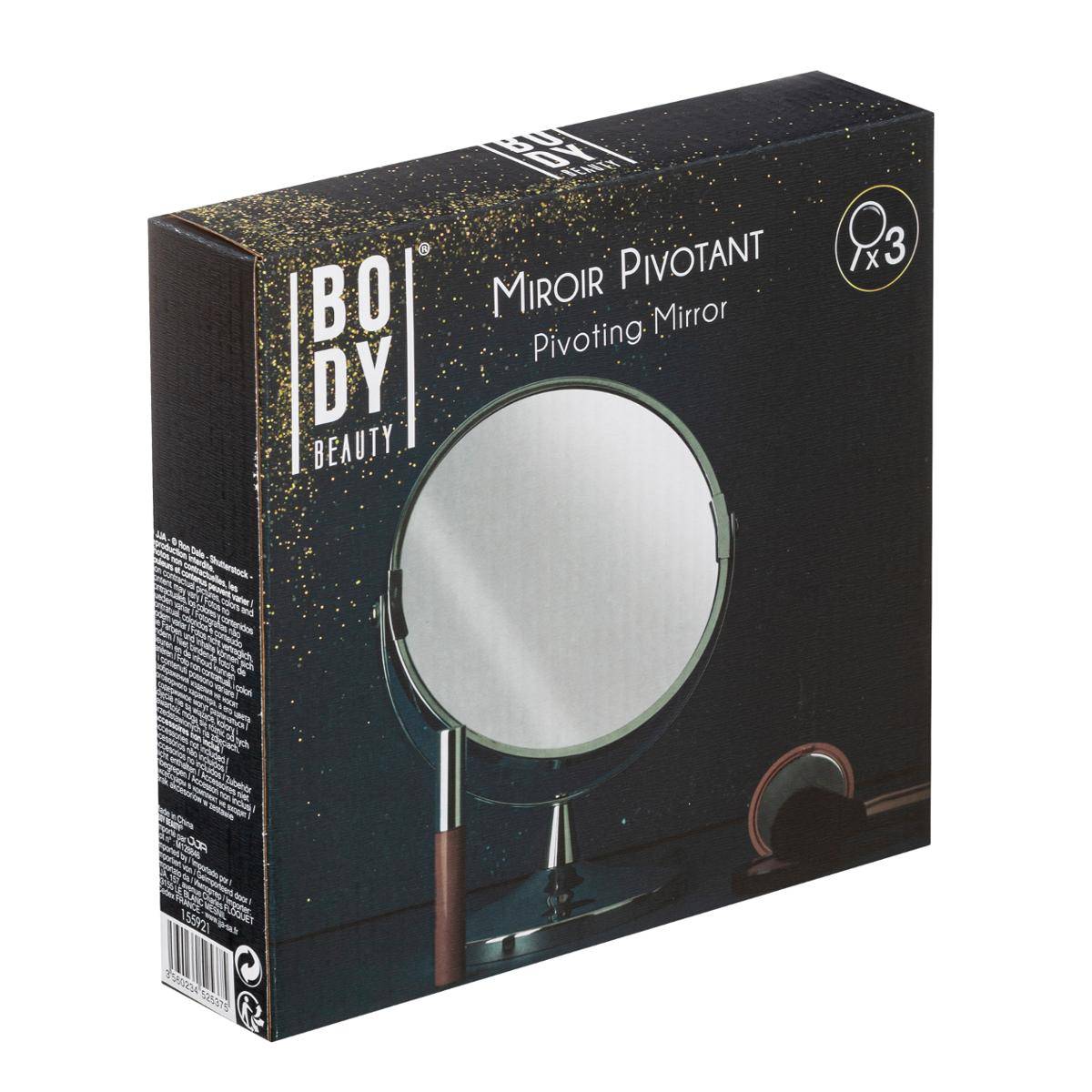 Miroir rond à poser en métal argent, 5FIVE SIMPLY SMART