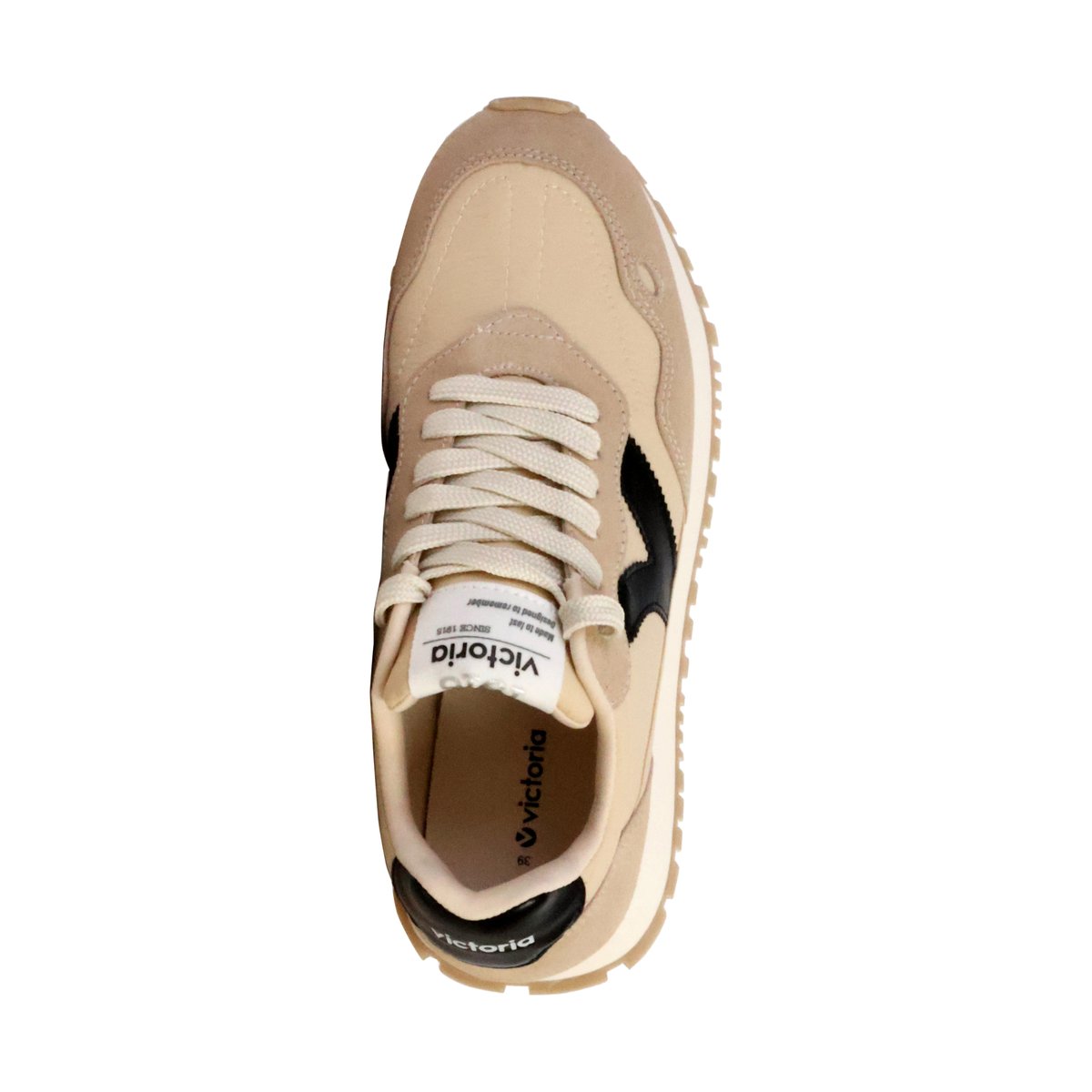 Basket Basse Cuir beige, VICTORIA