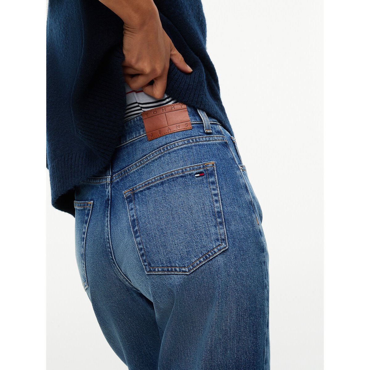 Jean mom taille haute denim foncé, TOMMY JEANS