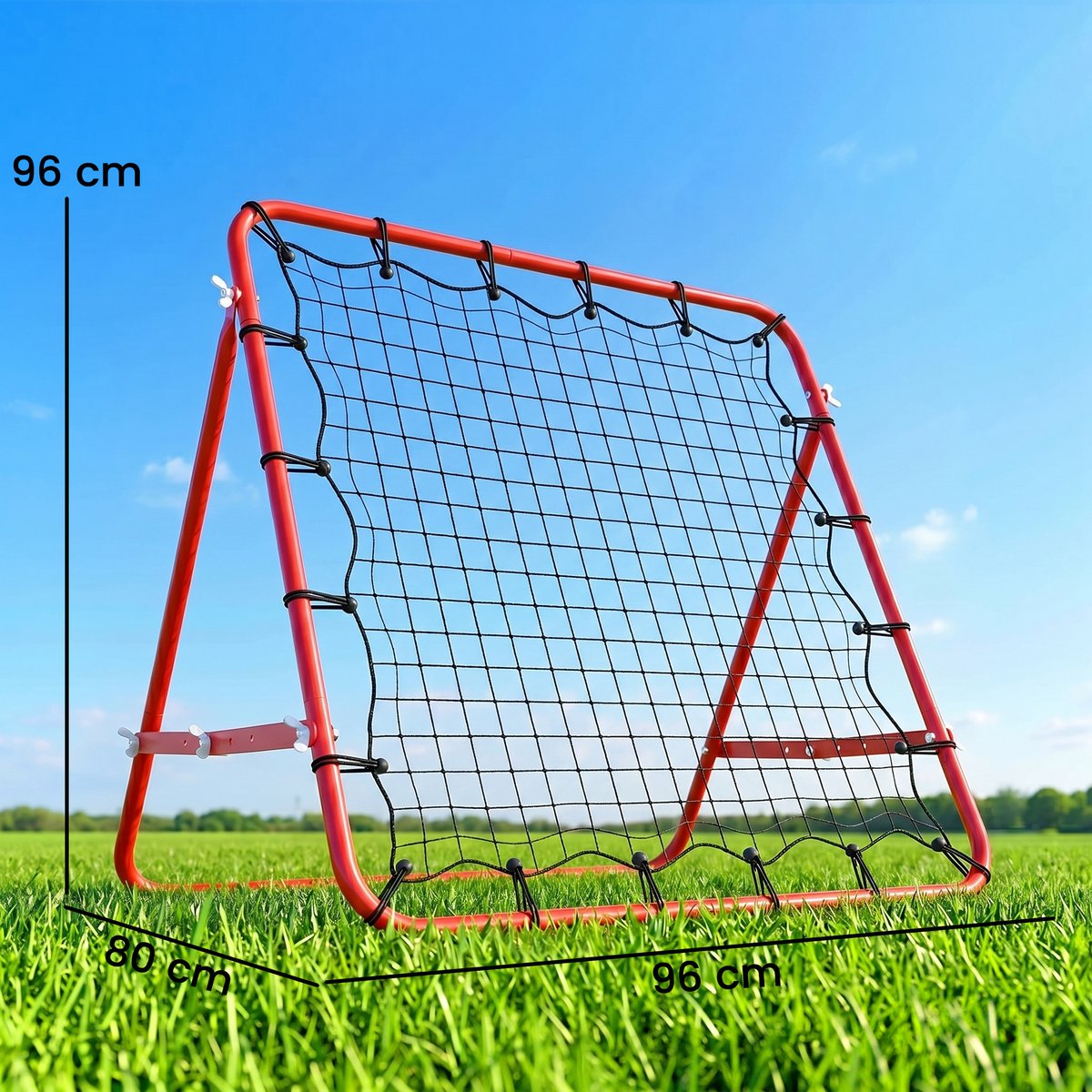 Filet de rebond pour le football PE Rouge rouge, HOMCOM