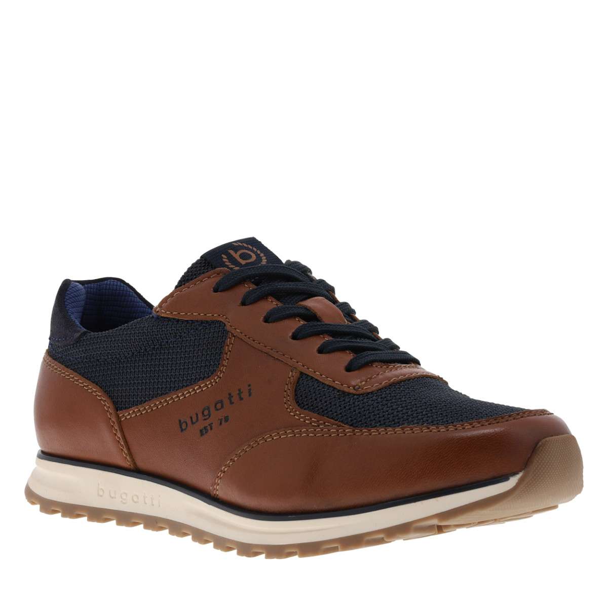 Sneakers talon plat marron, BUGATTI