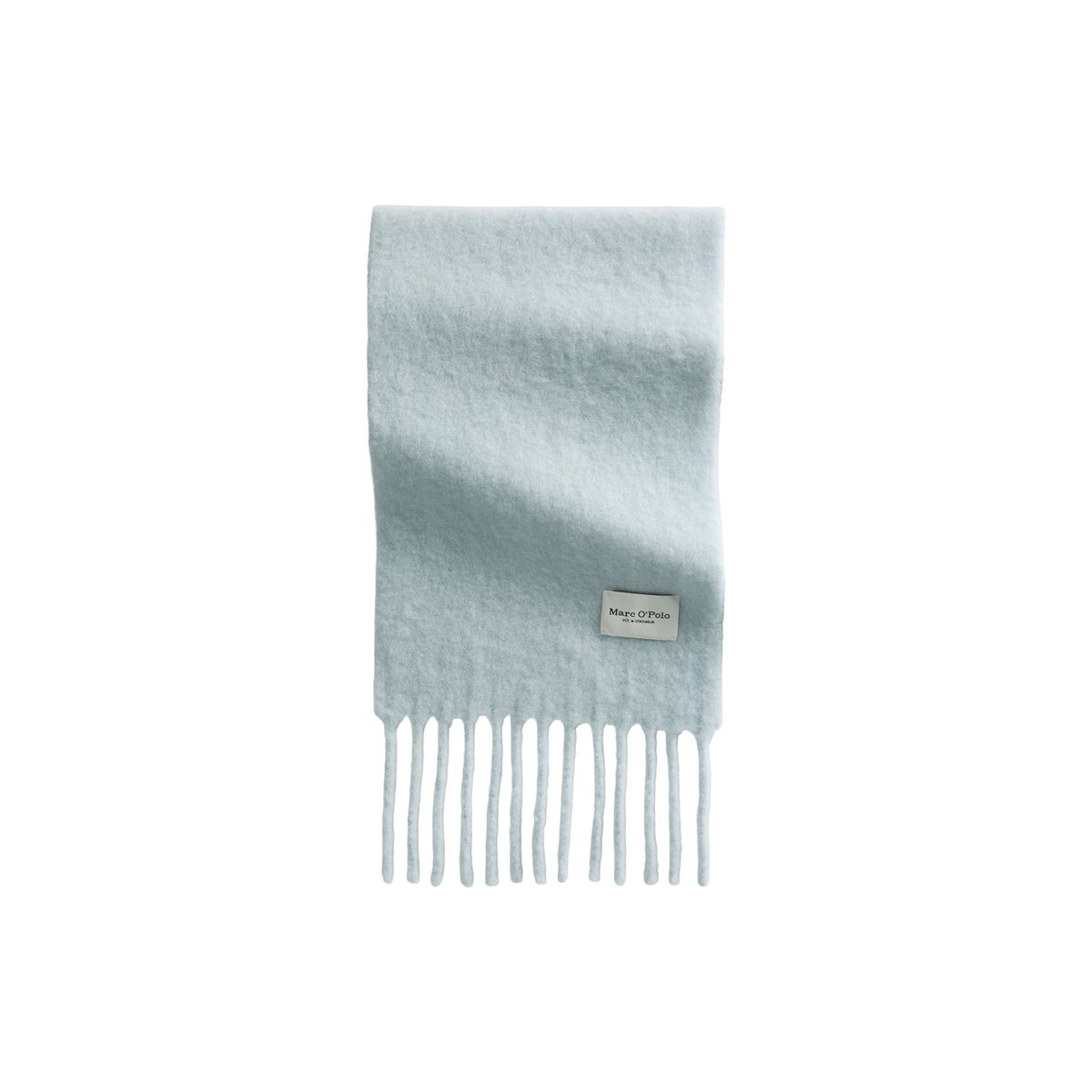écharpe en un mélange moelleux de laine vierge et de laine d'alpaga bleu clair, MARC O'POLO