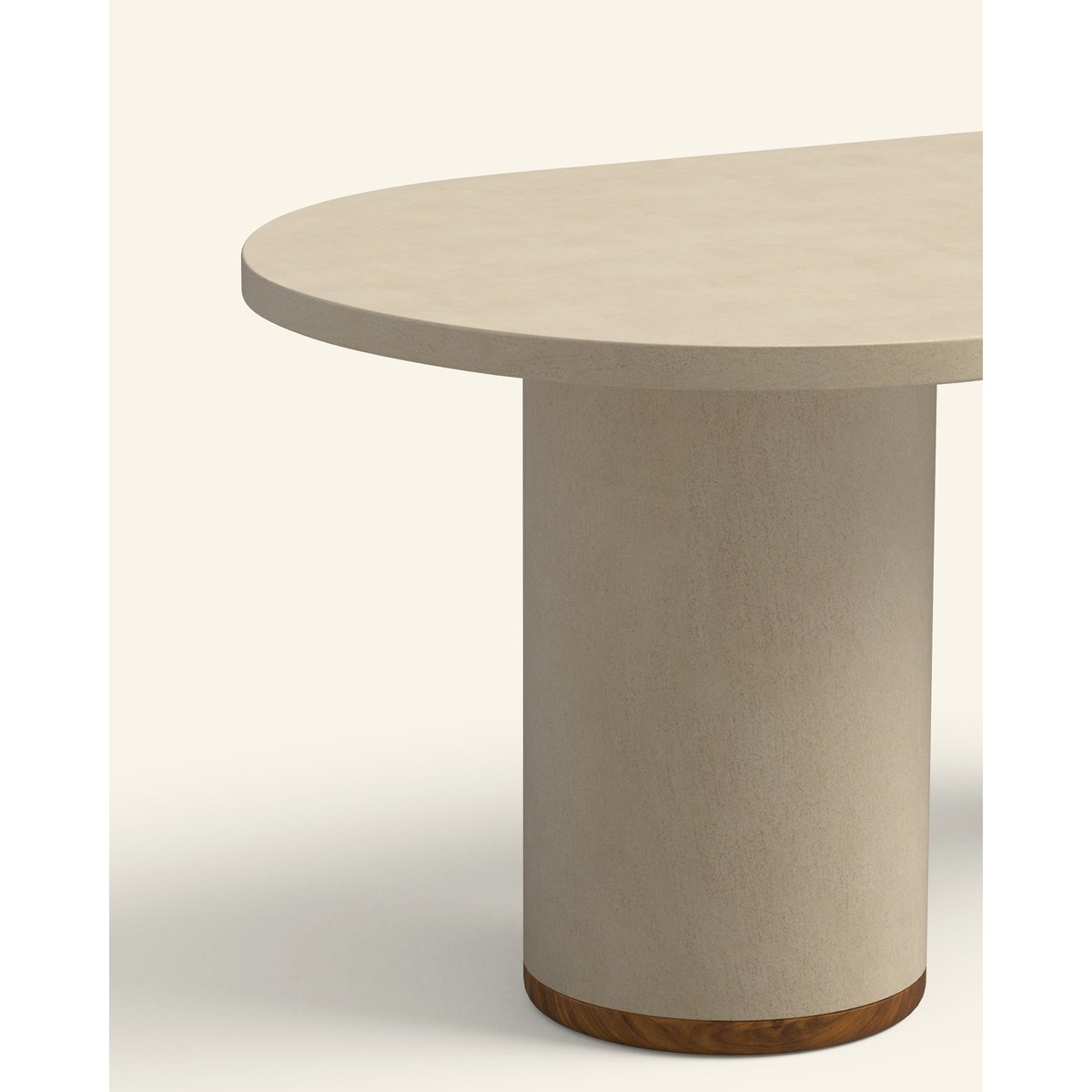 Table extérieure microciment vert olive 220 cm - MALVA sable, HANNUN