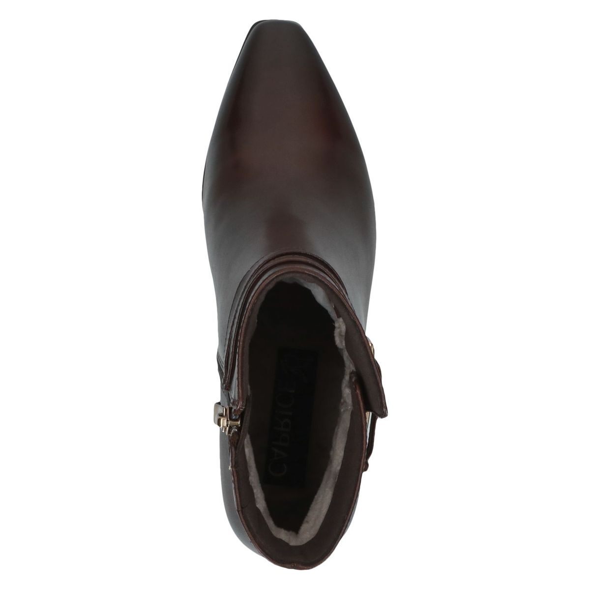 Bottine en cuir marron camel, CAPRICE