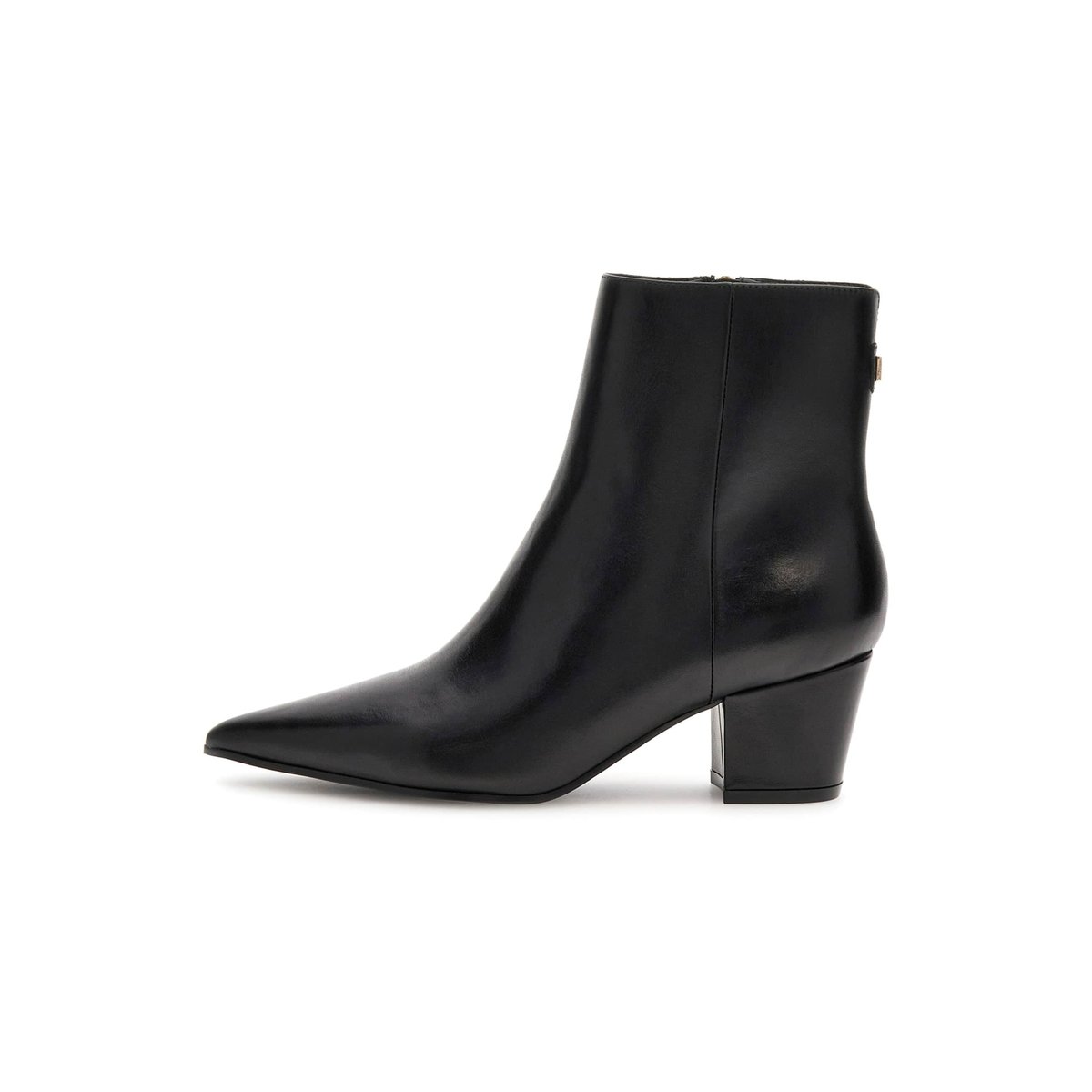 Bottines Halisa Cuir Véritable noir, GUESS