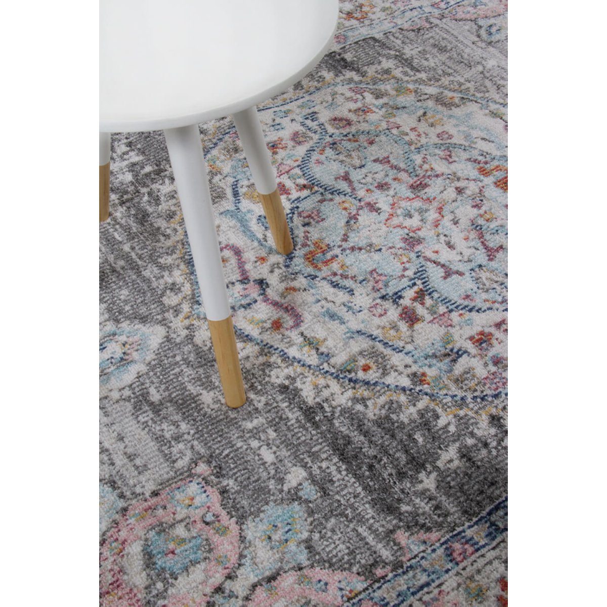 Tapis de salon style orient tissé plat GAMIO gris, NOVATREND