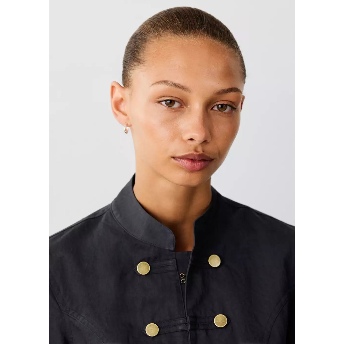 Veste boutonnée black denim, MANGO TEEN