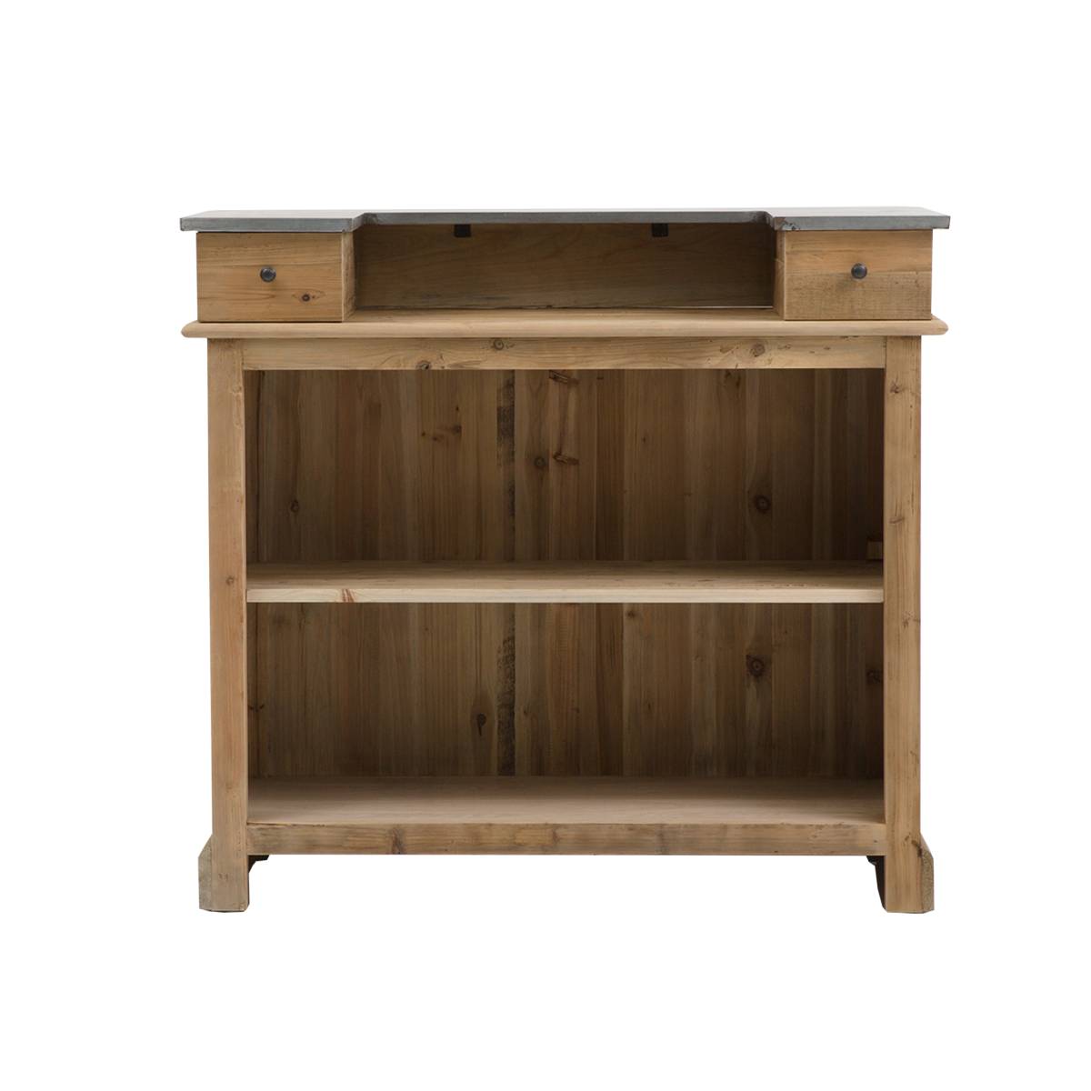 Meuble bar en bois recyclé 120cm  GARANCE bois clair, MADE IN MEUBLES 