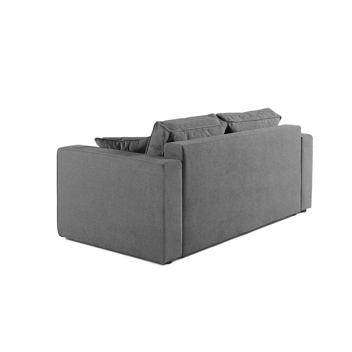 Canapé fixe 2 places - TOPAZE gris foncé, BEST MOBILIER
