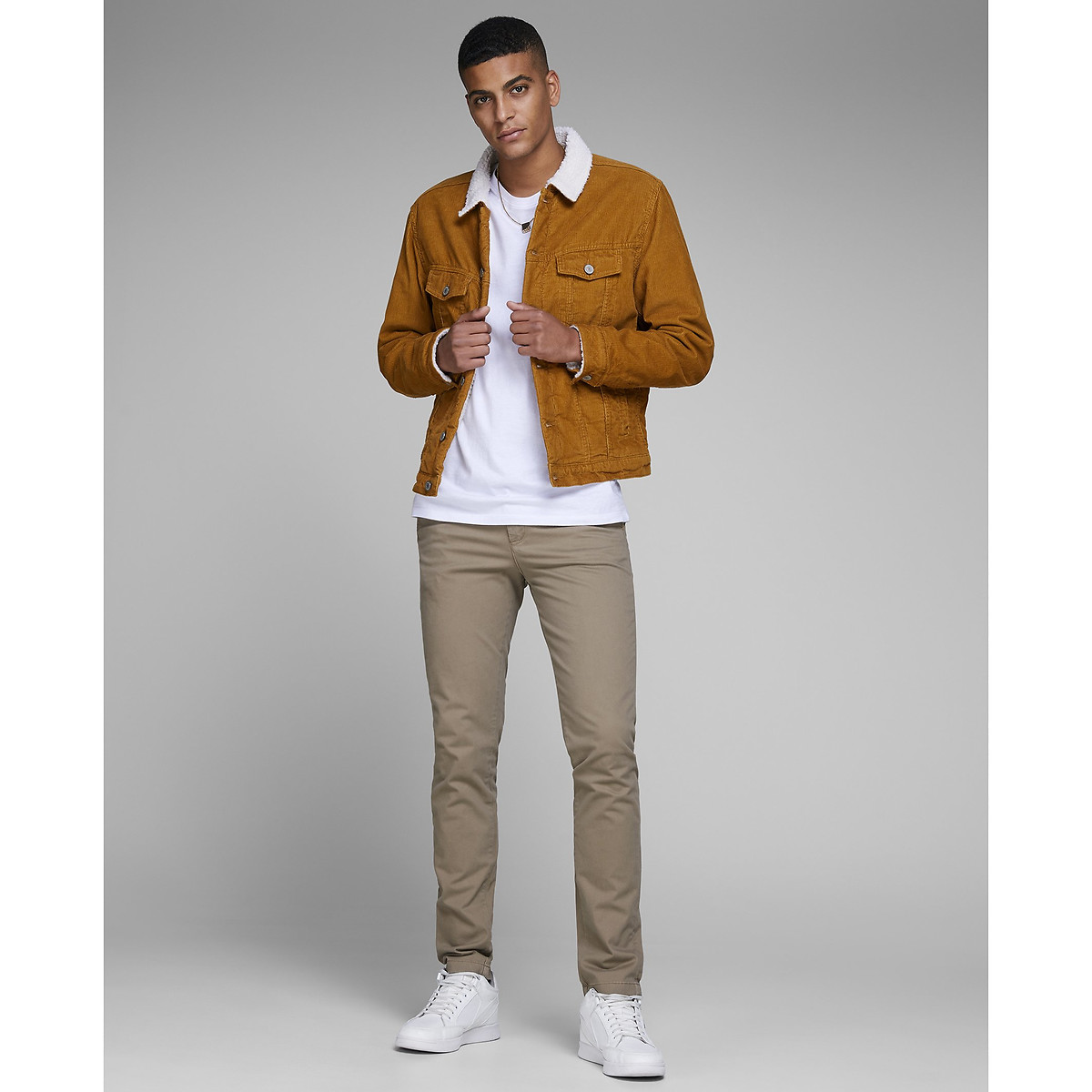 Calças chino slim Marco bege, JACK & JONES