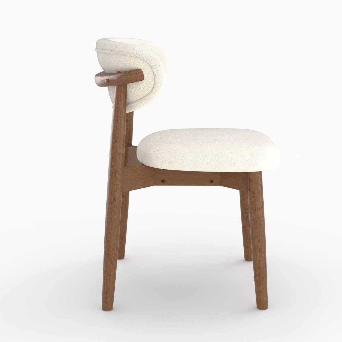 Lot de 2 chaises en tissu - YUNA beige, MAISON PAVANE