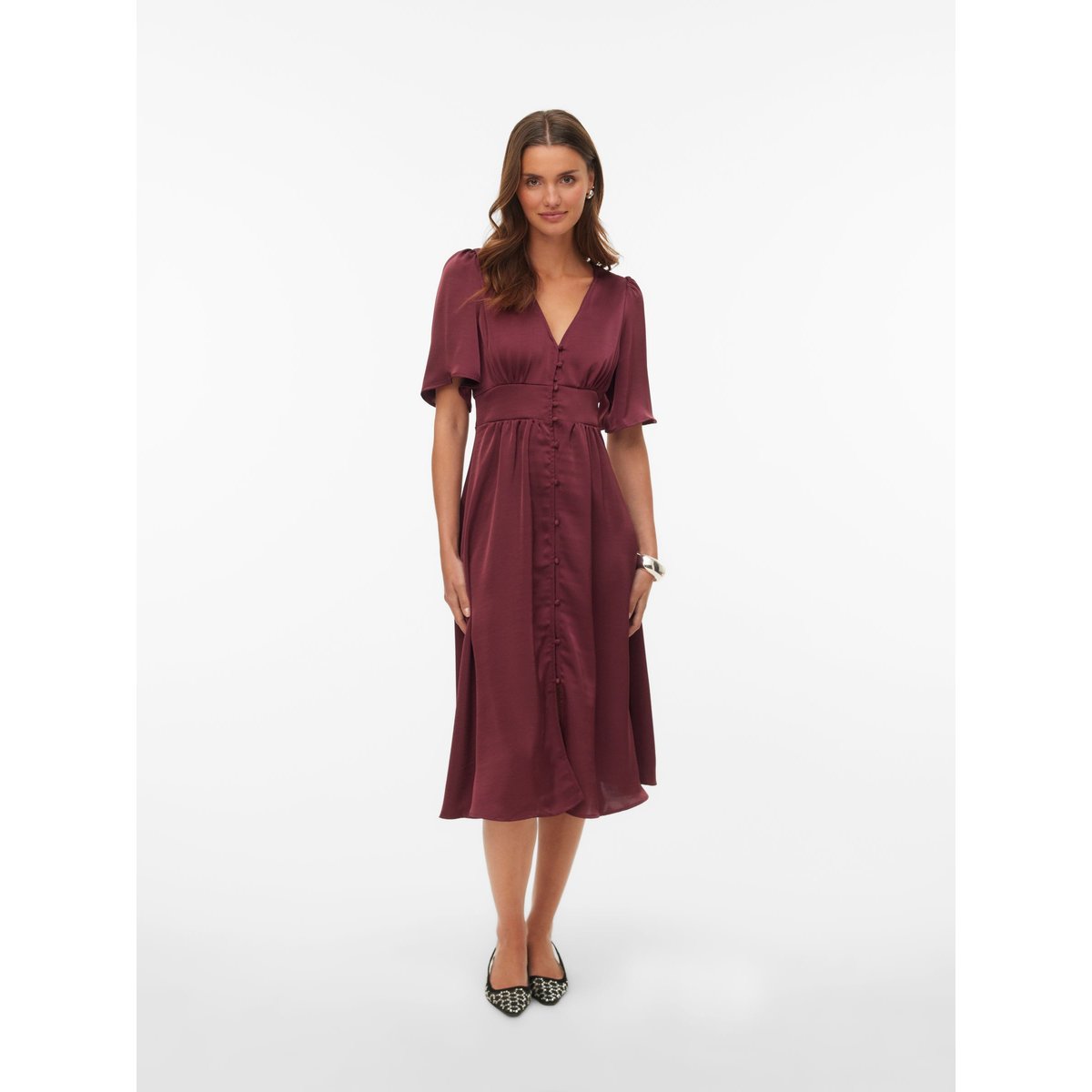 Robe burgundy, VERO MODA