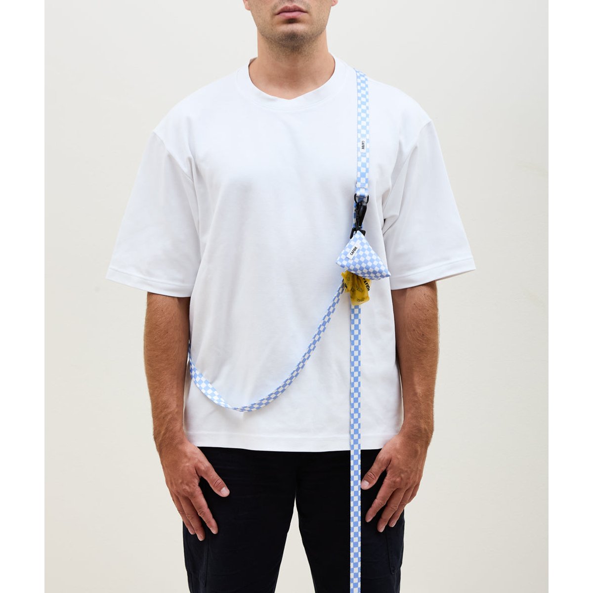 Laisse multi-positions en PET recyclé, JUNO bleu, CAFIDE