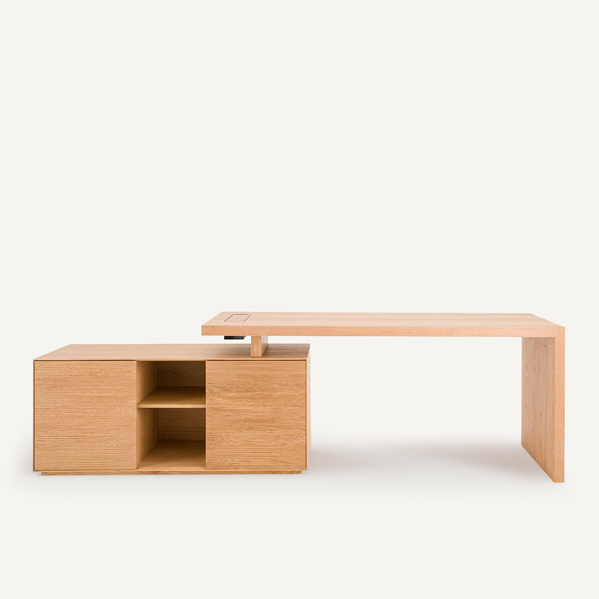 Plateau de bureau chêne et plaqué L175, Mikube chêne naturel, AM.PM
