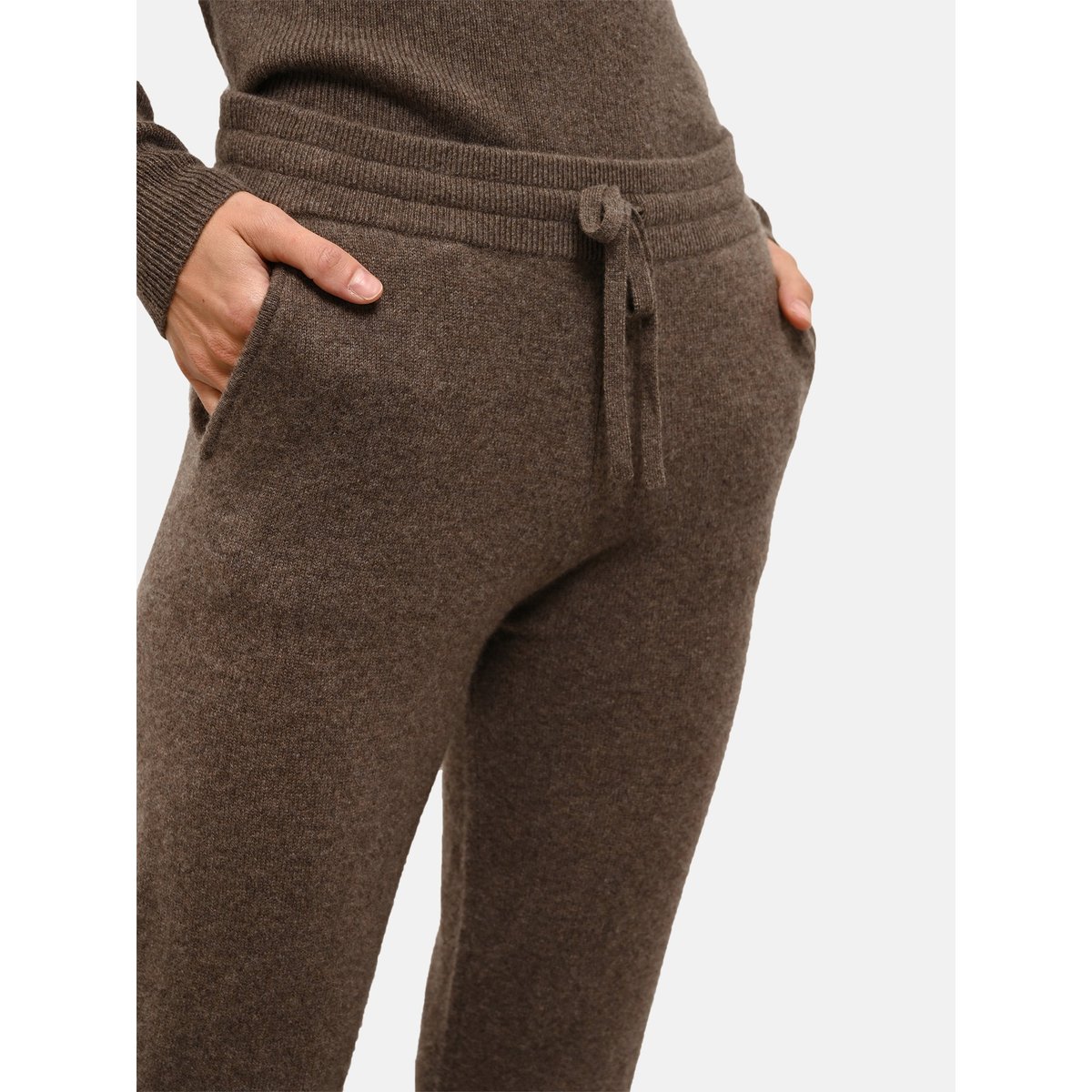 Jogging Taupe Chiné Wendy marron, JUST CASHMERE