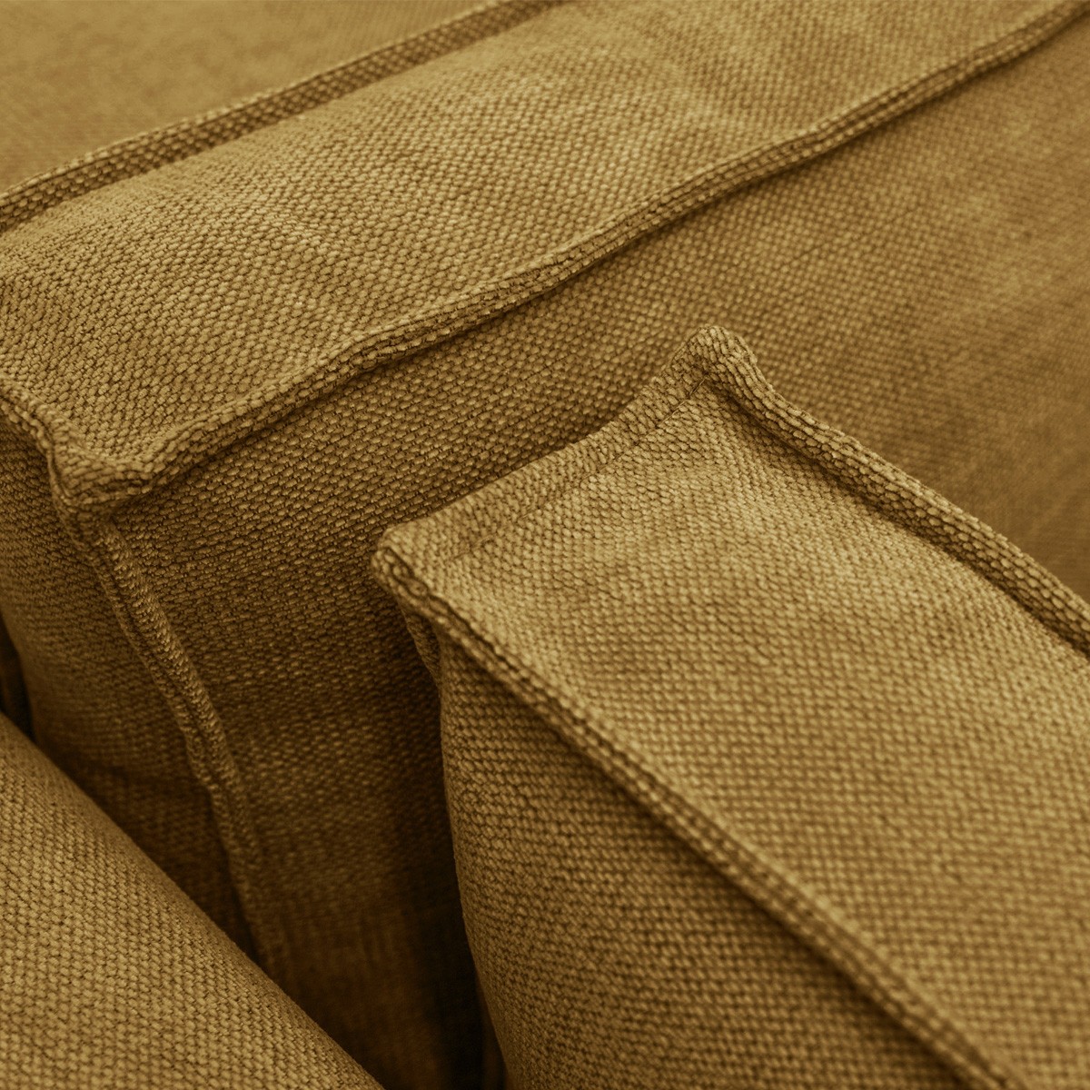 Canapé d'angle à gauche convertible 3 places en tissu chenille - BARANI bronze, HOMIFAB