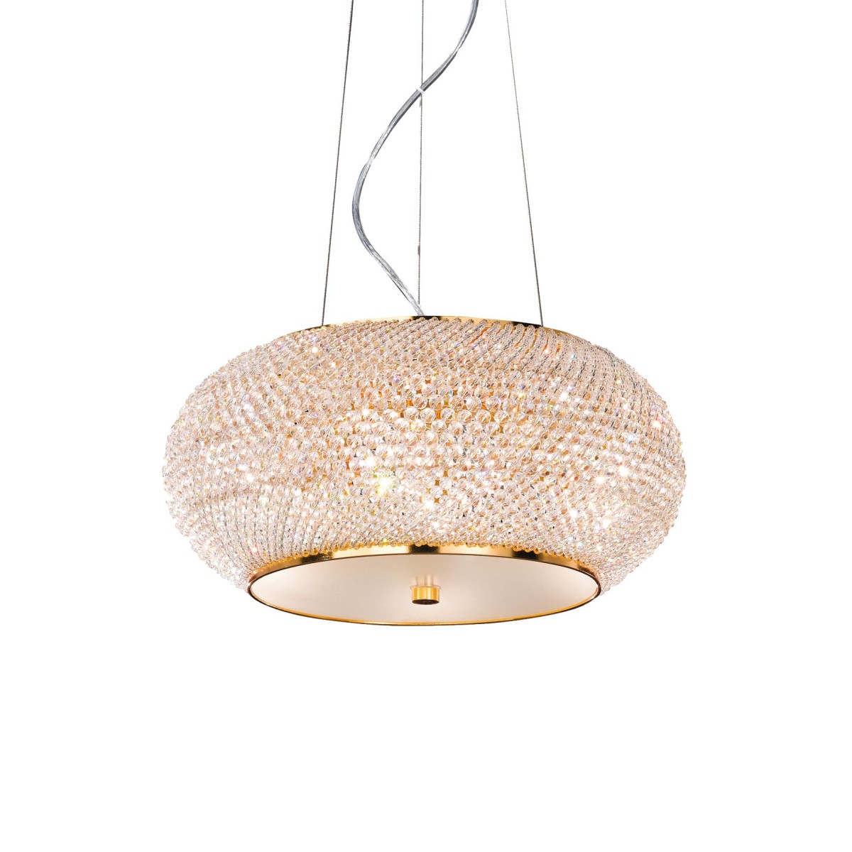 Suspension PASHA' or dorée, IDEAL LUX