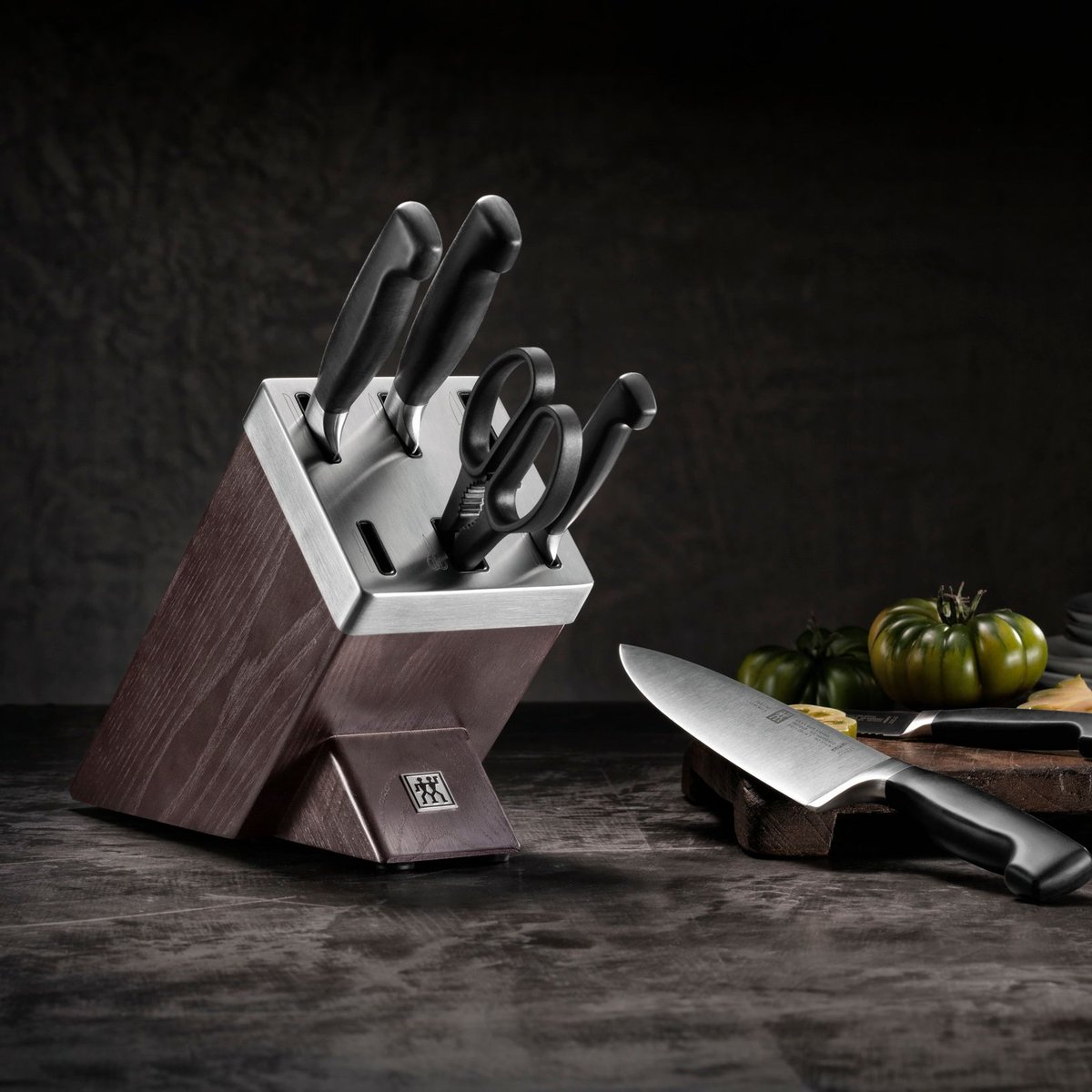 7-pcs, Bloc de couteaux marron, ZWILLING