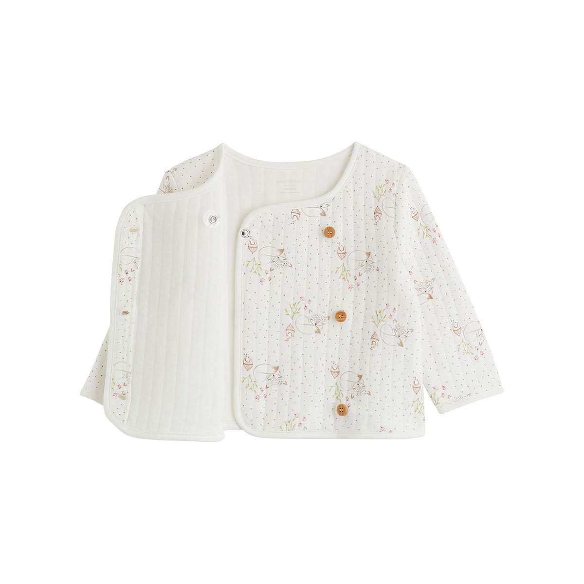 Veste bébé en molleton Doucette ecru, PETIT BEGUIN