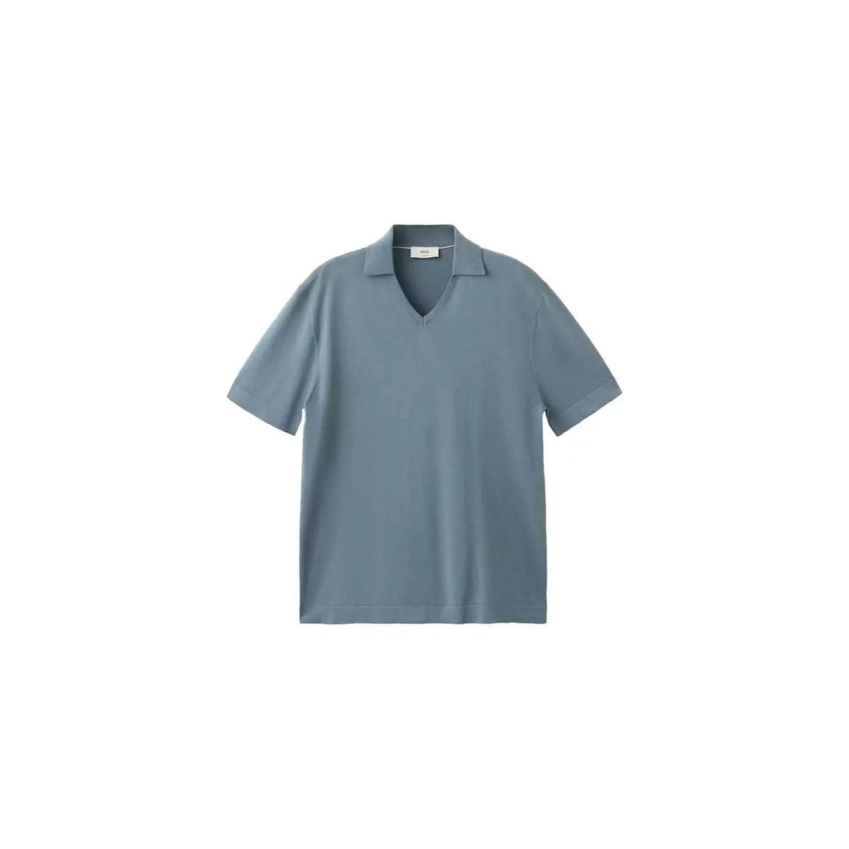 Polo maille fine coton bleu porcelaine, MANGO MAN