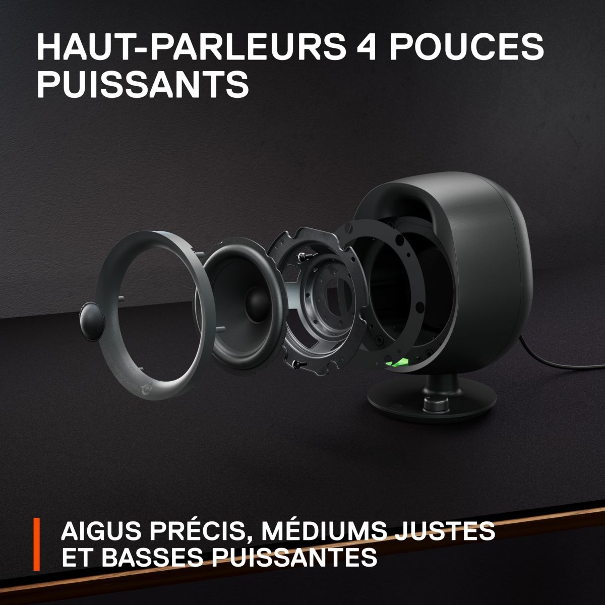 Enceinte PC ARENA 3 - BLACK couleur unique, STEELSERIES