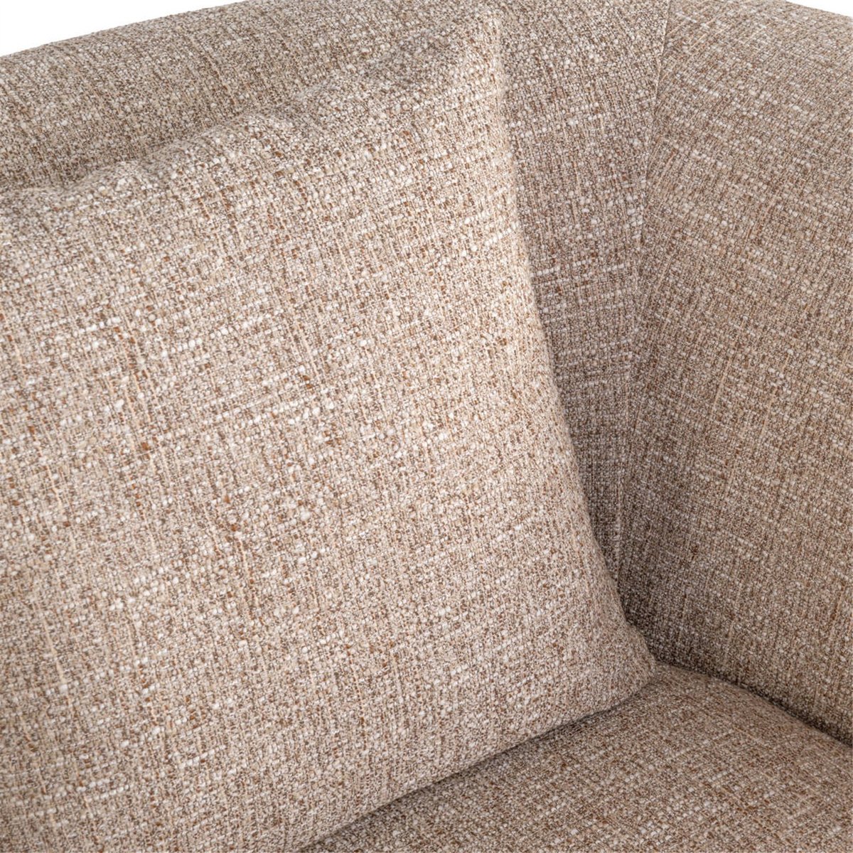 Fauteuil lounge en tweed sable tweed, RECOLLECTION