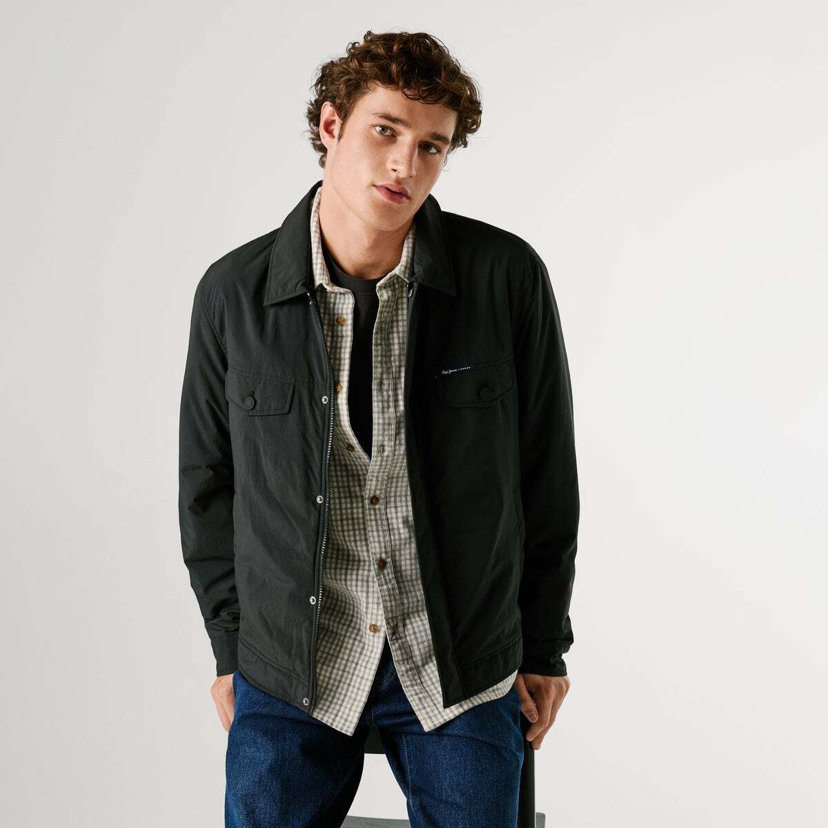 Veste Avec Col Chemise noir, PEPE JEANS