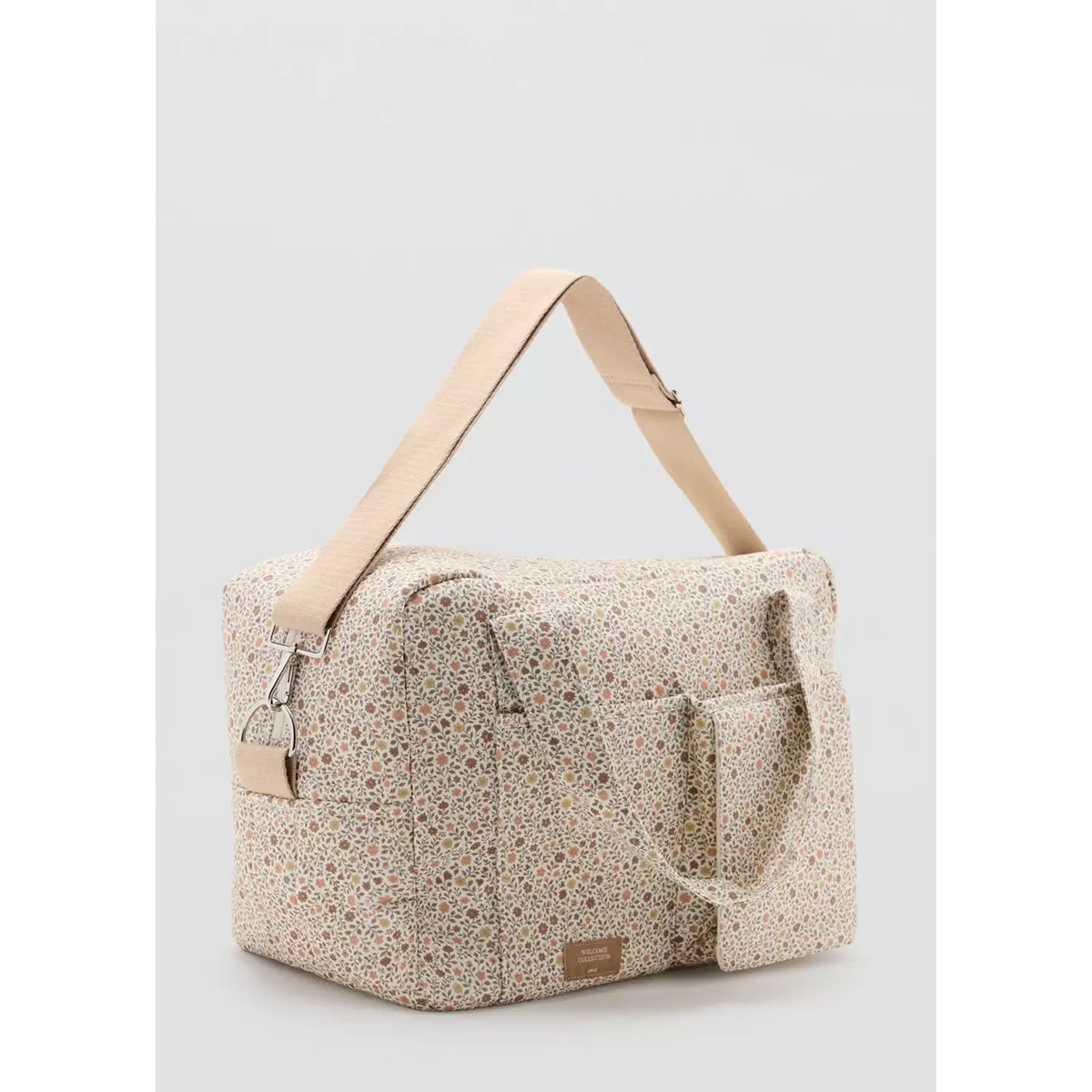 Sac de maternité imprimé fleuri blanc cassé, MANGO BABY