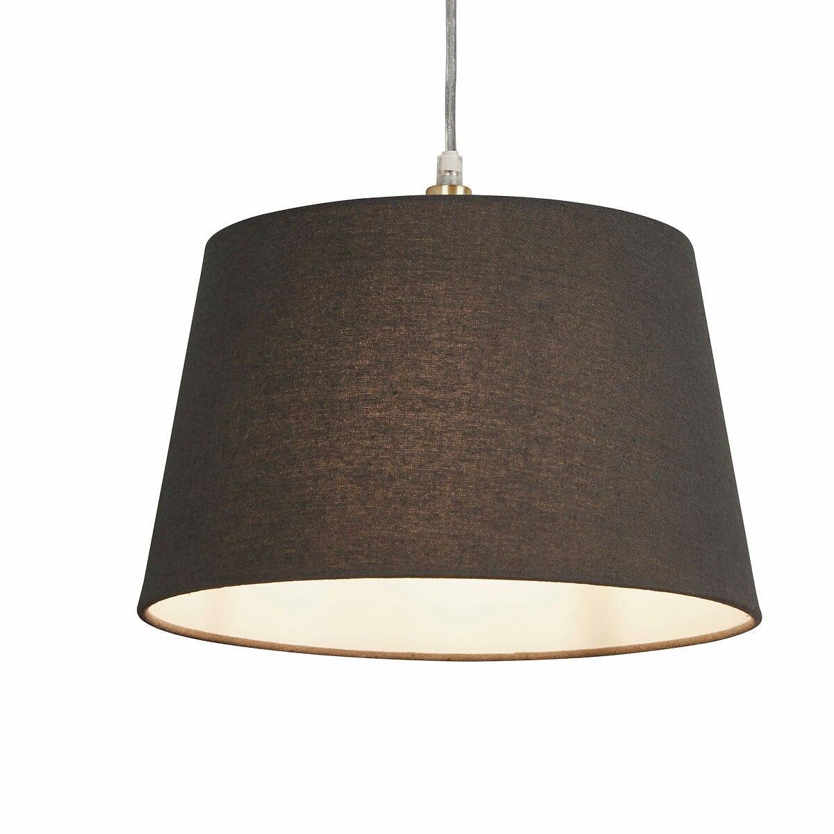 30cm Marietta Linen Tapered Lampshade charcoal grey, SO'HOME