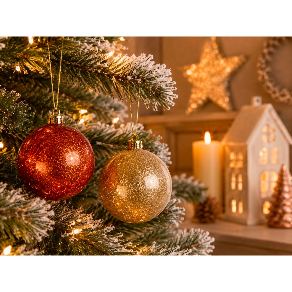 Boule de Noël – Tons dorés – 6 cm doré/or, EDEN