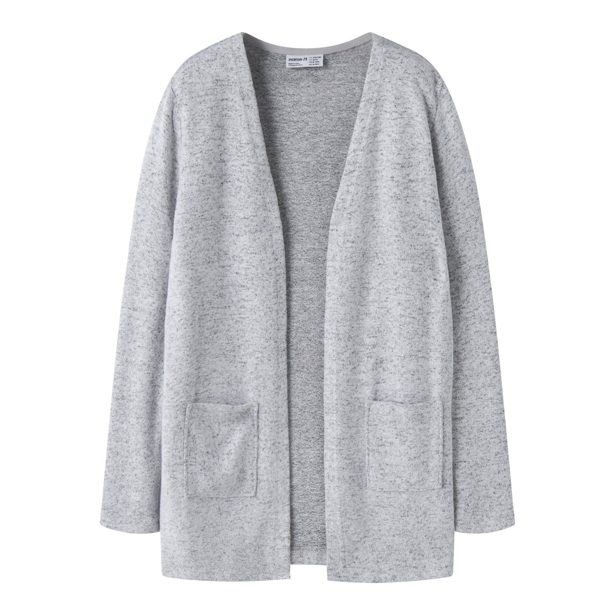 Cardigan En Maille grey melange, NAME IT