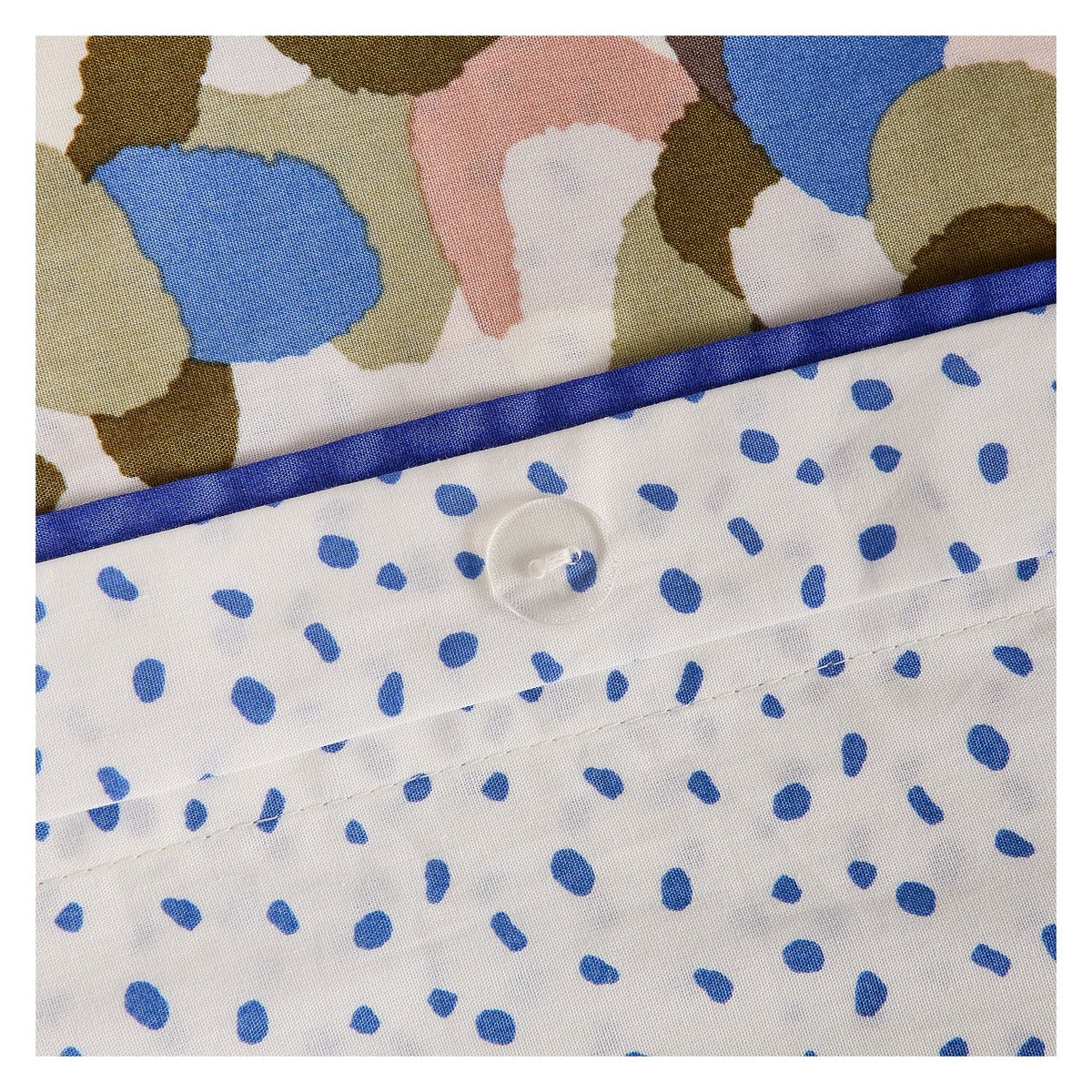 Parure de lit en percale de coton AUBIN multicolore, HABITAT