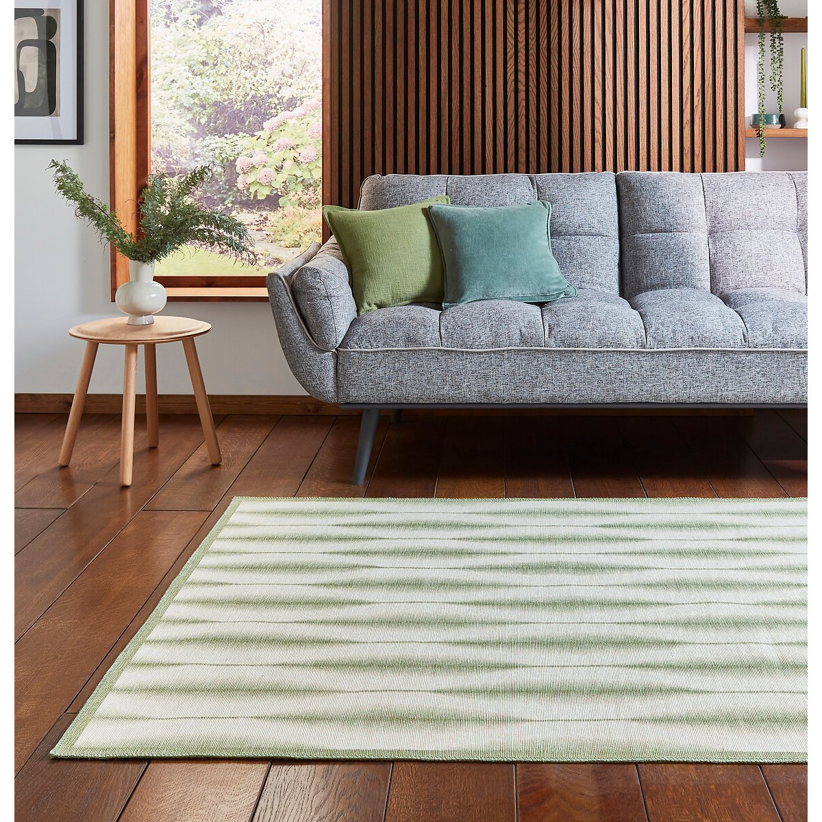 Kasuri Washable Rug sage, SCION