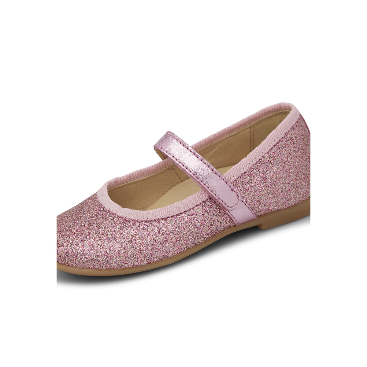 Ballerines en cuir avec paillettes ELANA rose, NATURINO