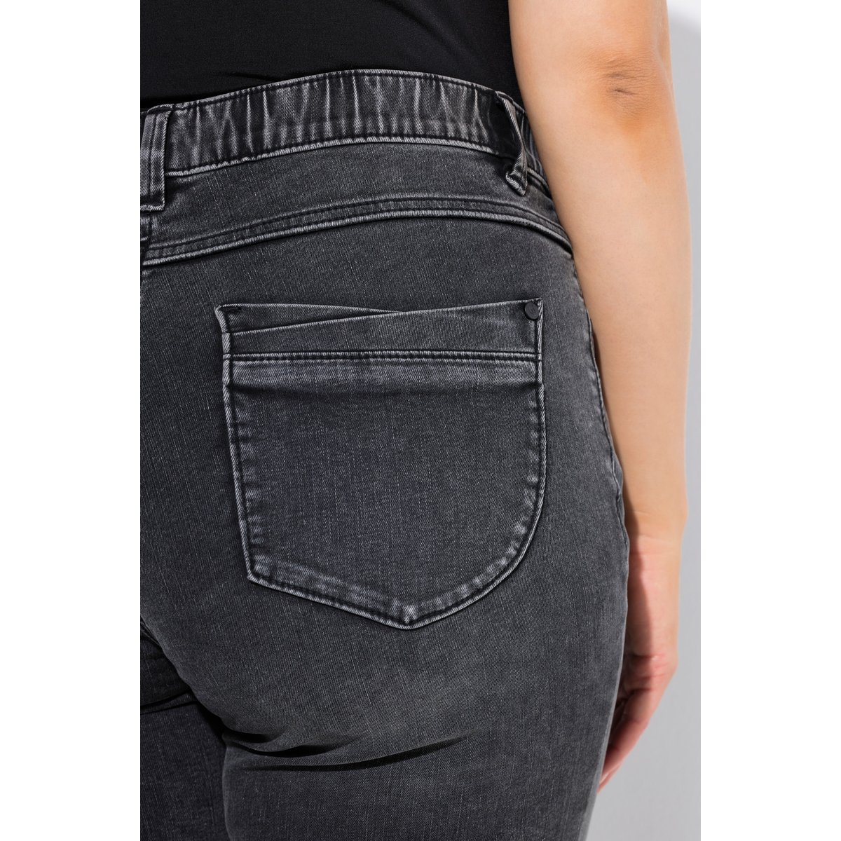 Jean Sarah à taille élastique noir, ULLA POPKEN