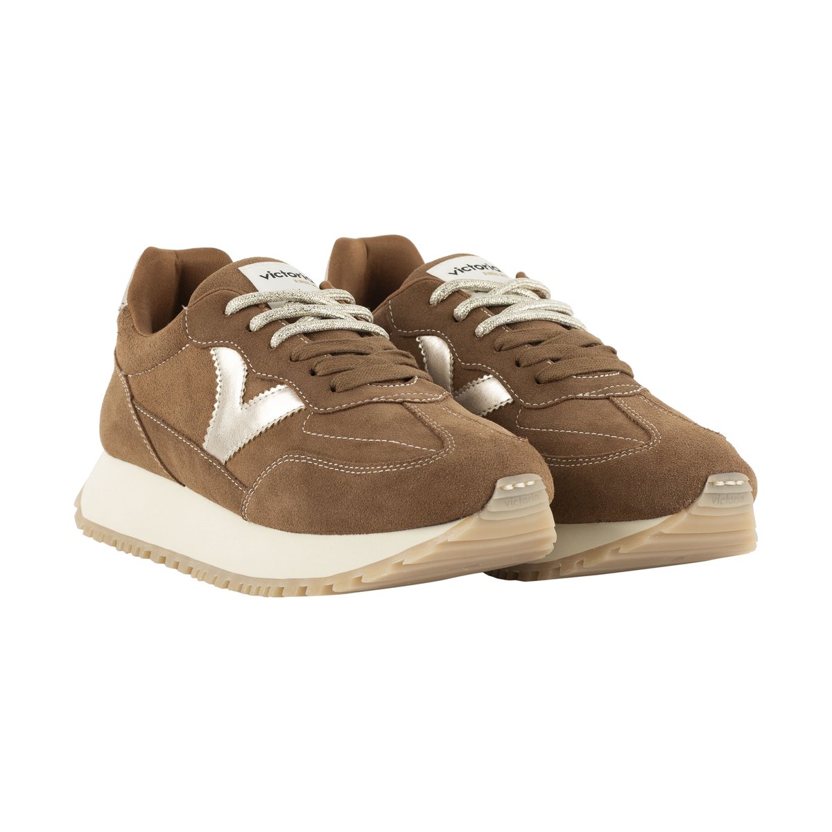 Basket Basse Cuir camel, VICTORIA