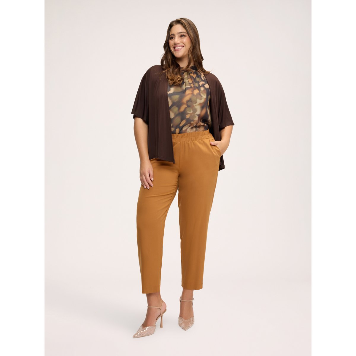 Pantalon Carrot Fit marron, FIORELLA RUBINO
