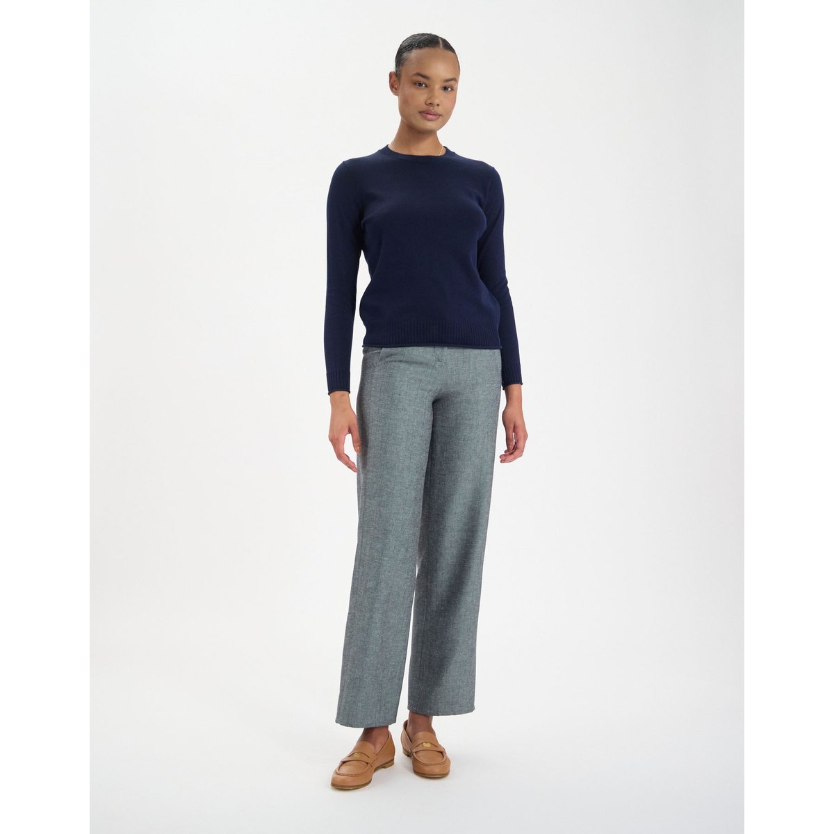 Pull Angelica en coton violet blue navy, INES DE LA FRESSANGE PARIS