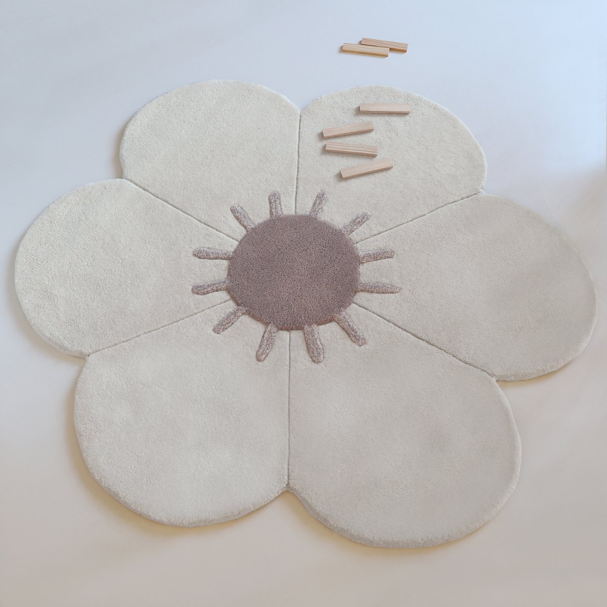 Tapis chambre enfant fleur DAISY multicolore, NATTIOT