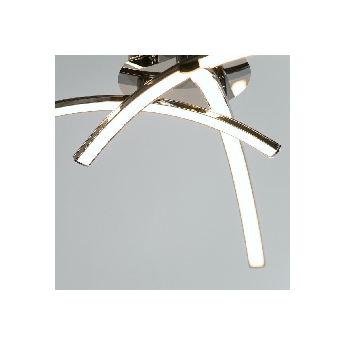 Plafonnier LED 3 bras chromés - OVA argenté / chromé, KOSILUM
