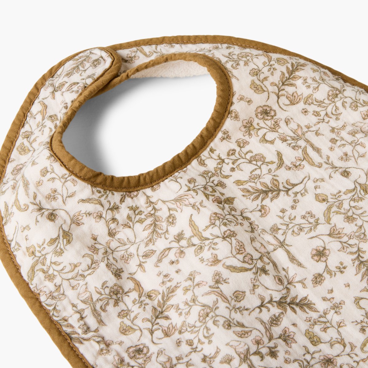 Bavoir Lino LINO IMPRIMÉ naturel, CARRE BLANC