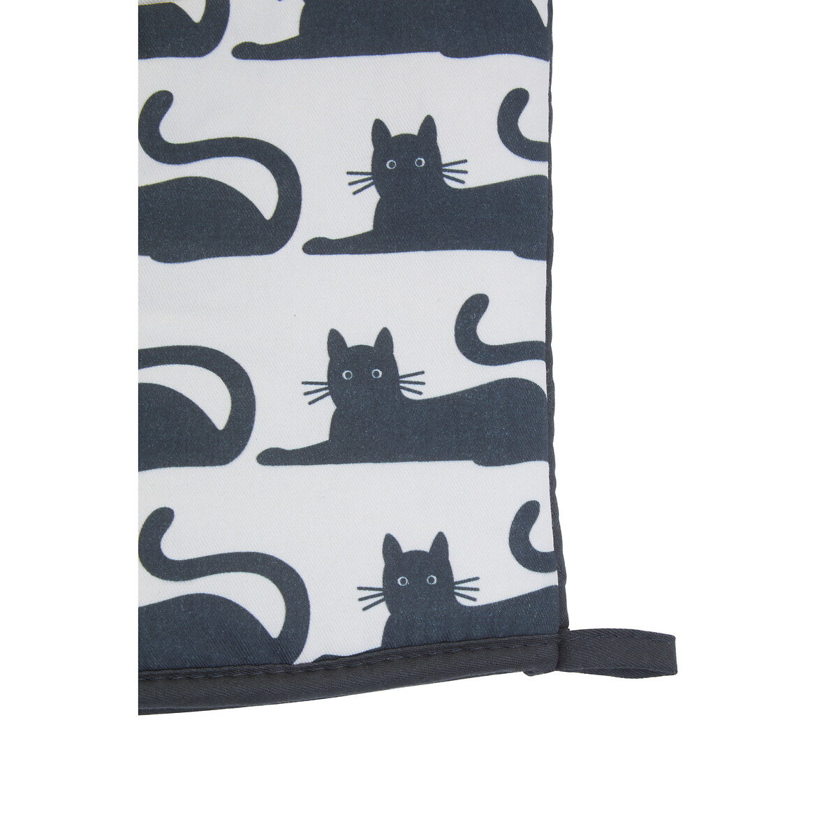 Cotton Single Oven Glove in Black Cat Print white, SO'HOME