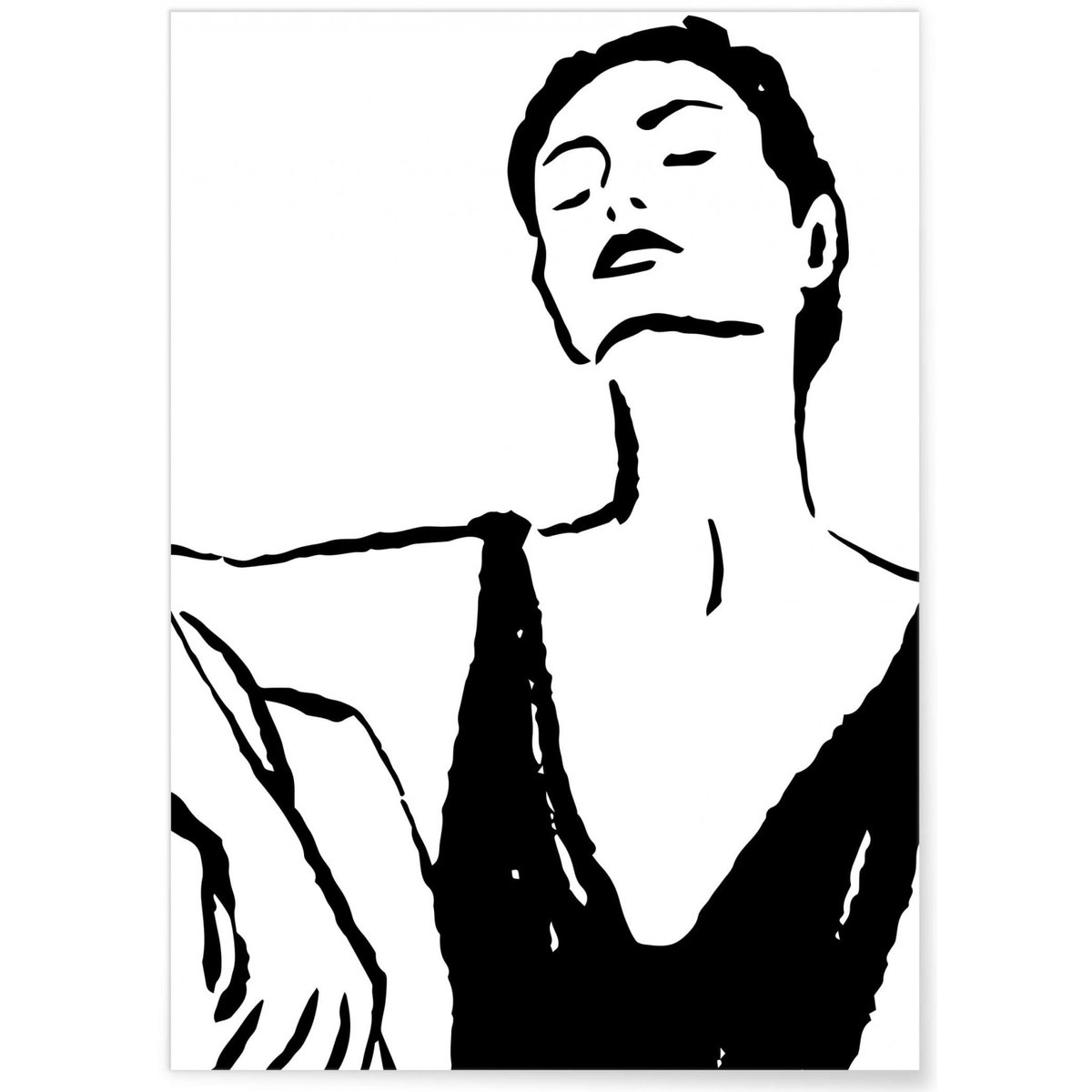 Affiche Danseuse blanc, L'AFFICHERIE