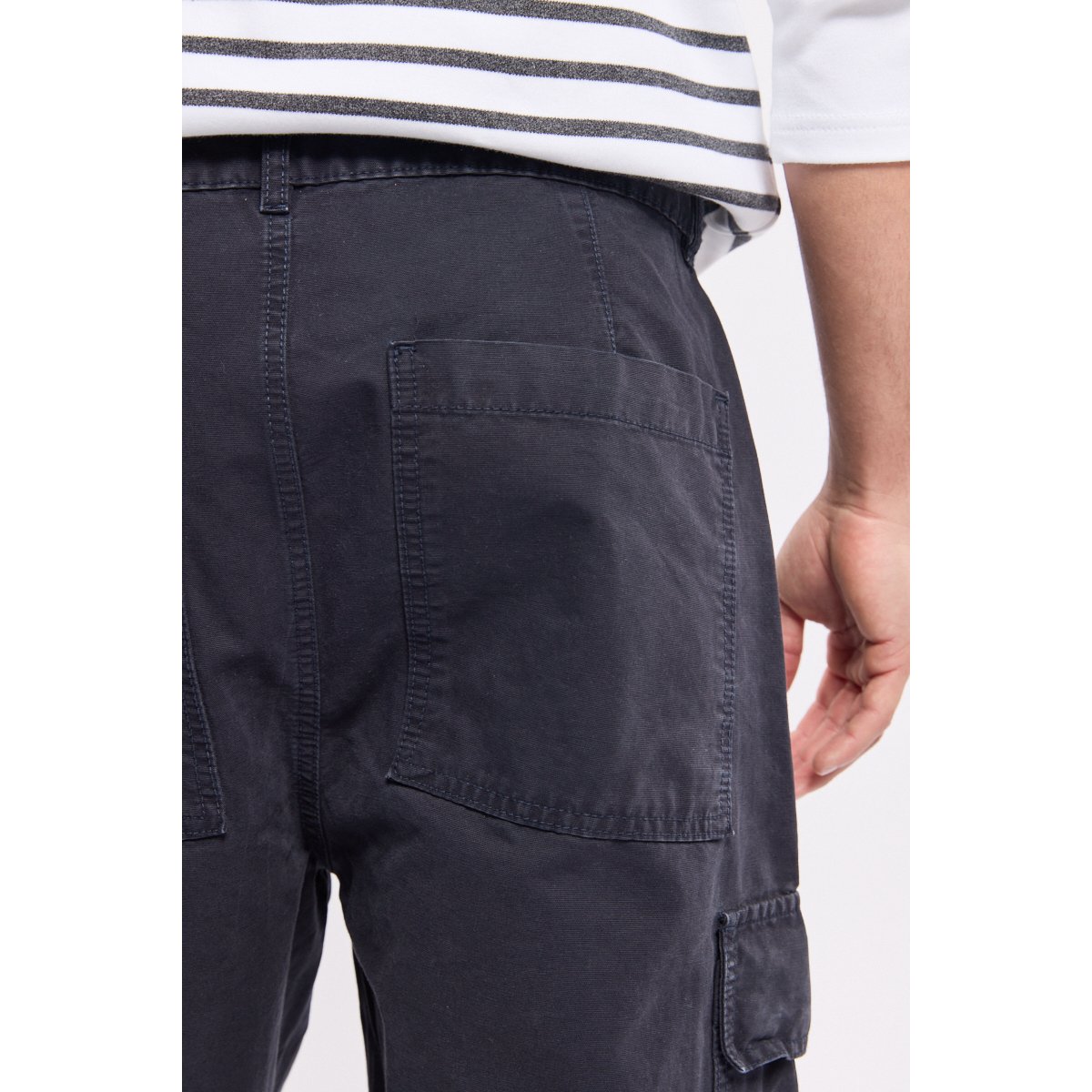 Pantalon cargo en coton rich navy, ARMOR-LUX