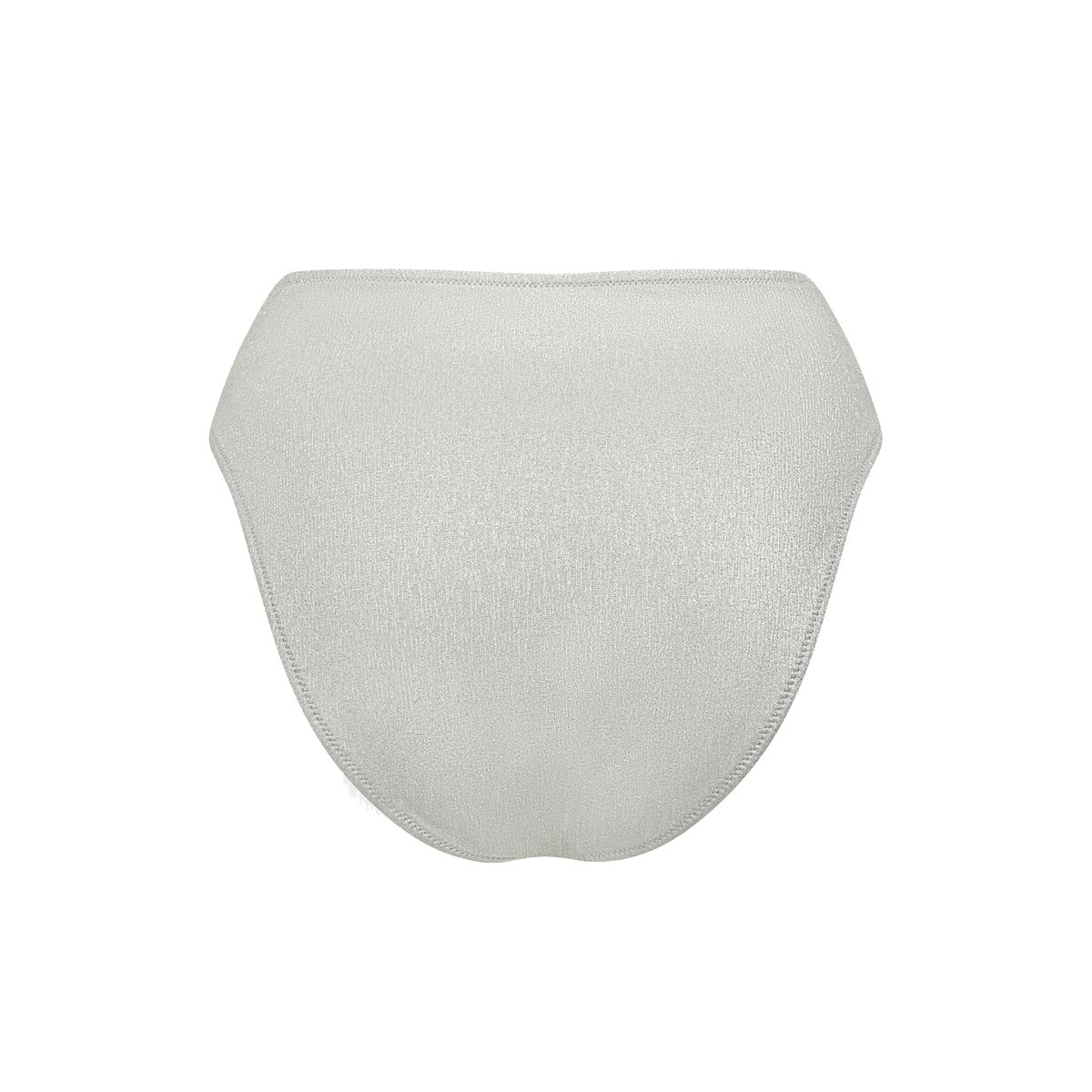 Bas maillot slip de bain échancré taille haute BLUE LAGOON argent, LISCA