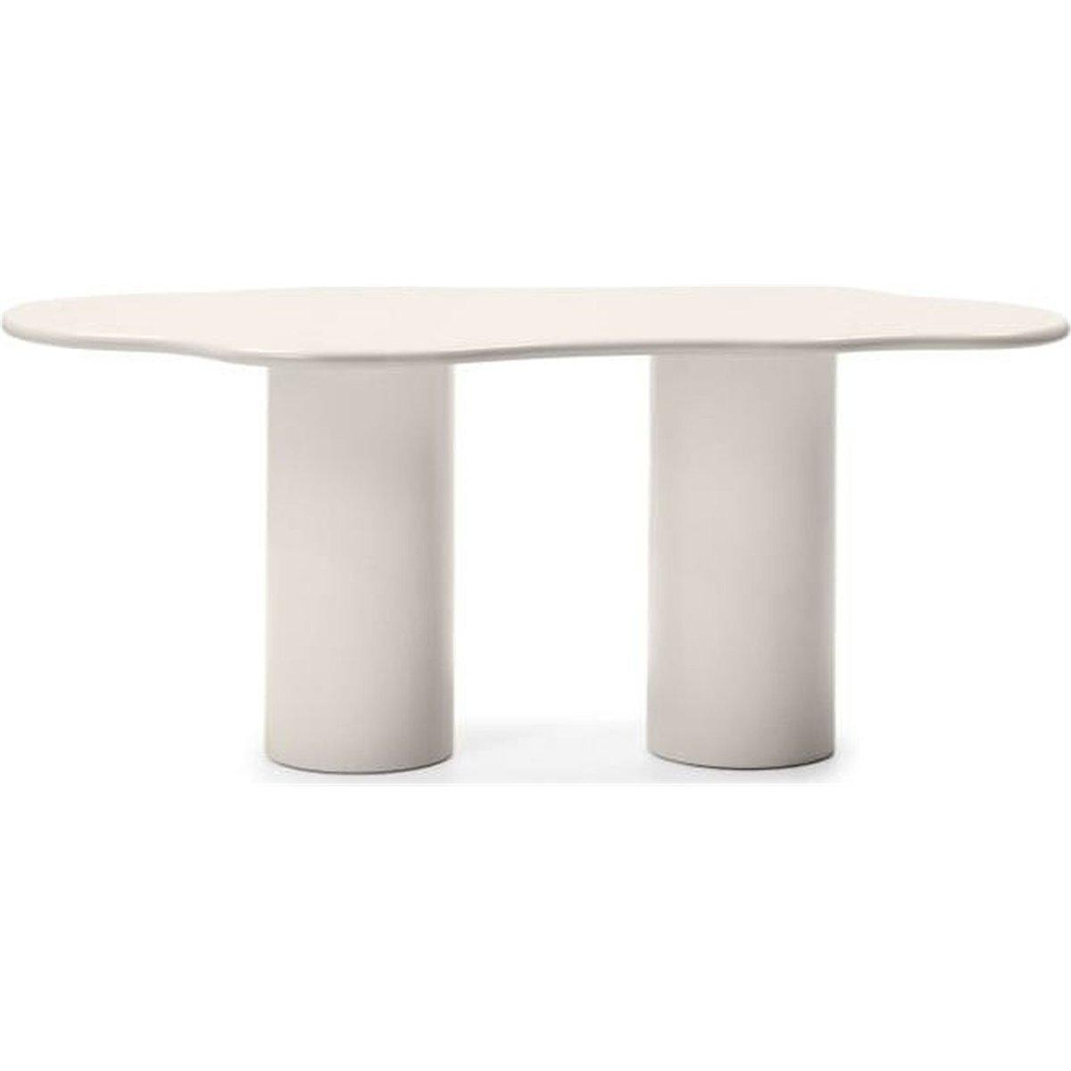 Table à manger arrondie collection VIVRE beige grisé, RECOLLECTION