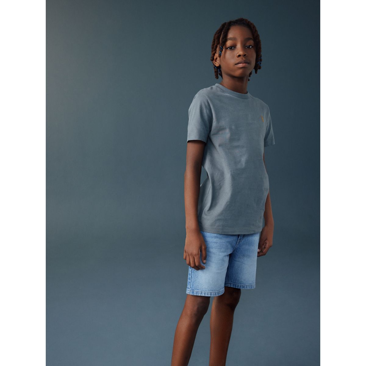 Short en denim bleu clair, NEXT