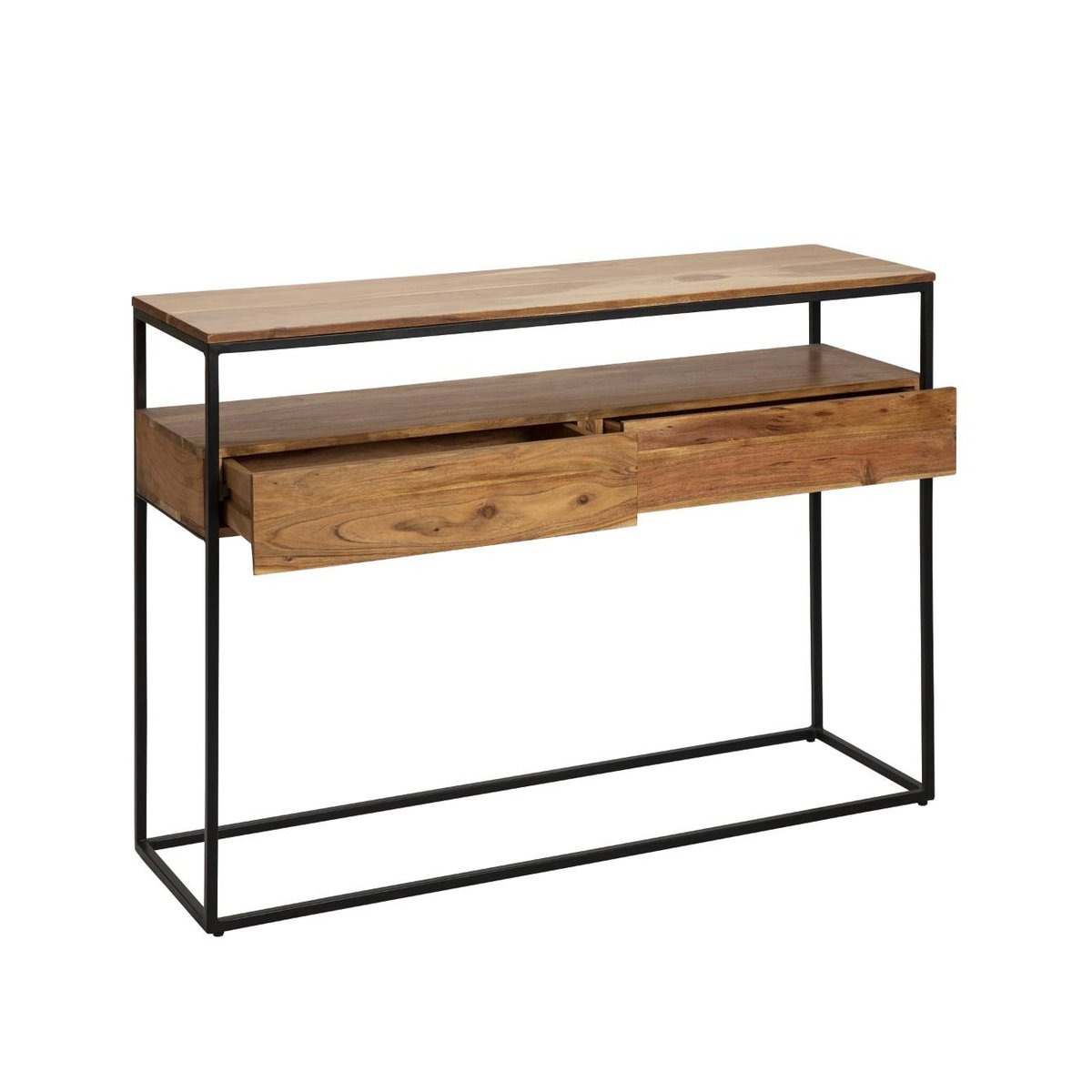 Console en bois d'acacia ETIENNE bois clair, MADE IN MEUBLES 